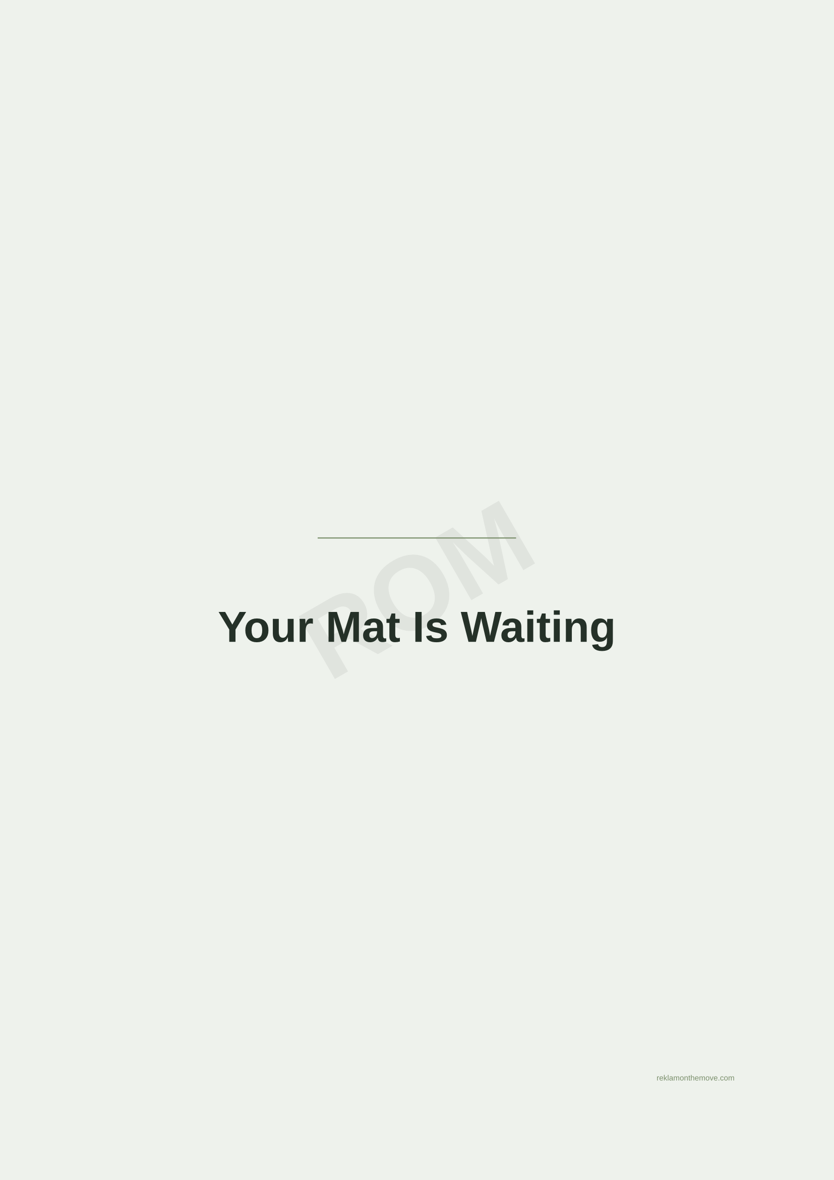 Your Mat Is Waiting · Adaçayı — ROM dijital ürün önizlemesi (filigranlı)