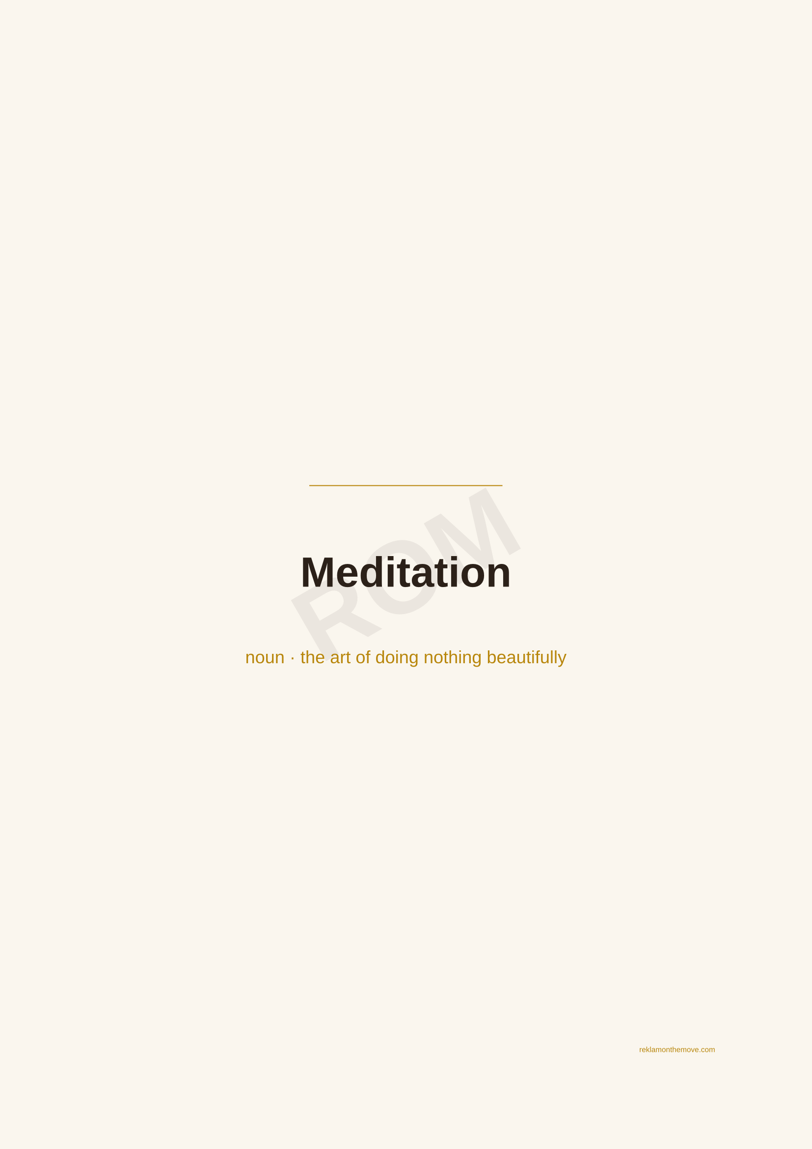 Meditation · Espresso — ROM dijital ürün önizlemesi (filigranlı)
