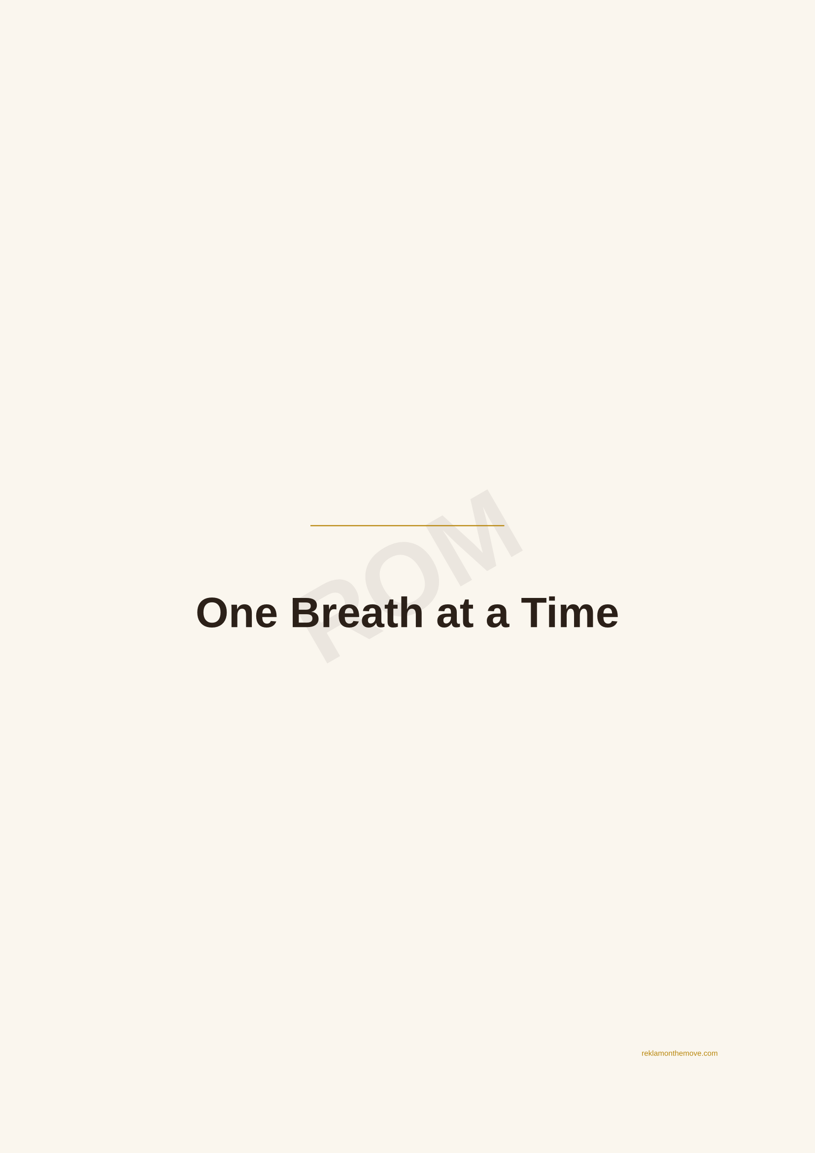 One Breath at a Time · Espresso — ROM dijital ürün önizlemesi (filigranlı)