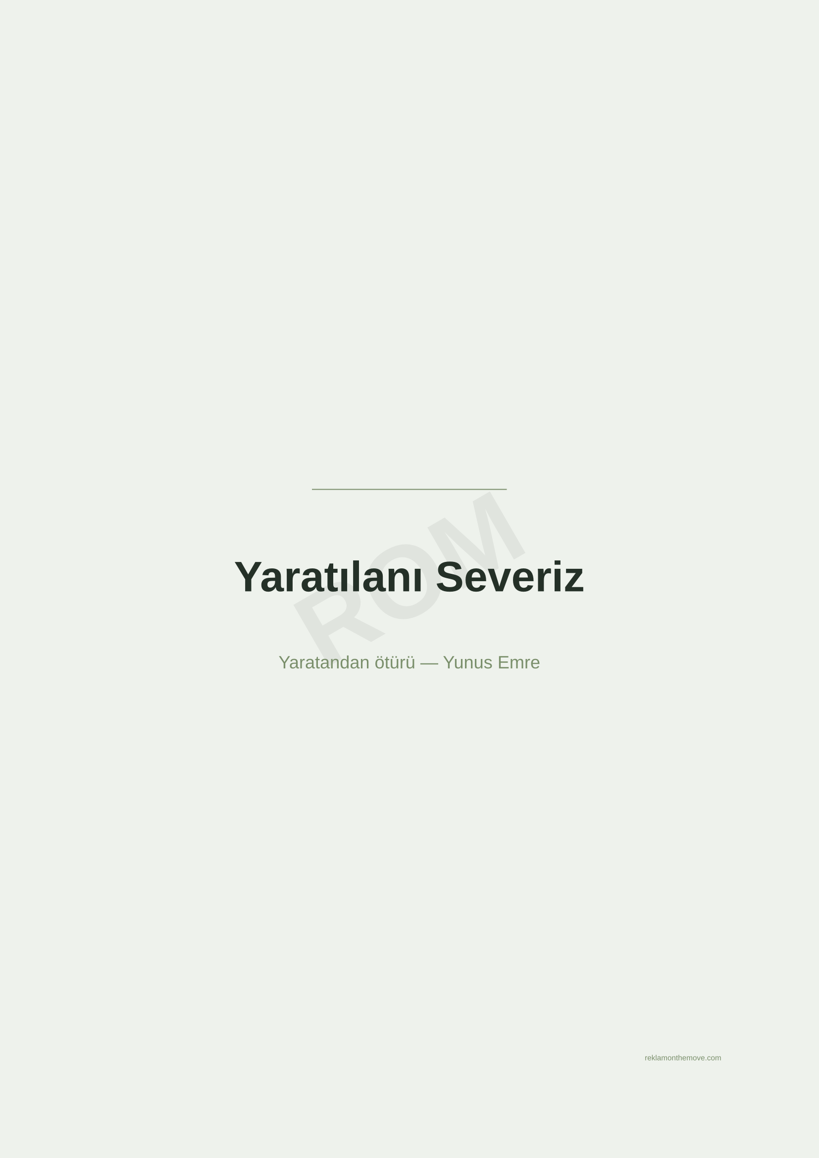 Yaratılanı Severiz · Adaçayı — ROM dijital ürün önizlemesi (filigranlı)