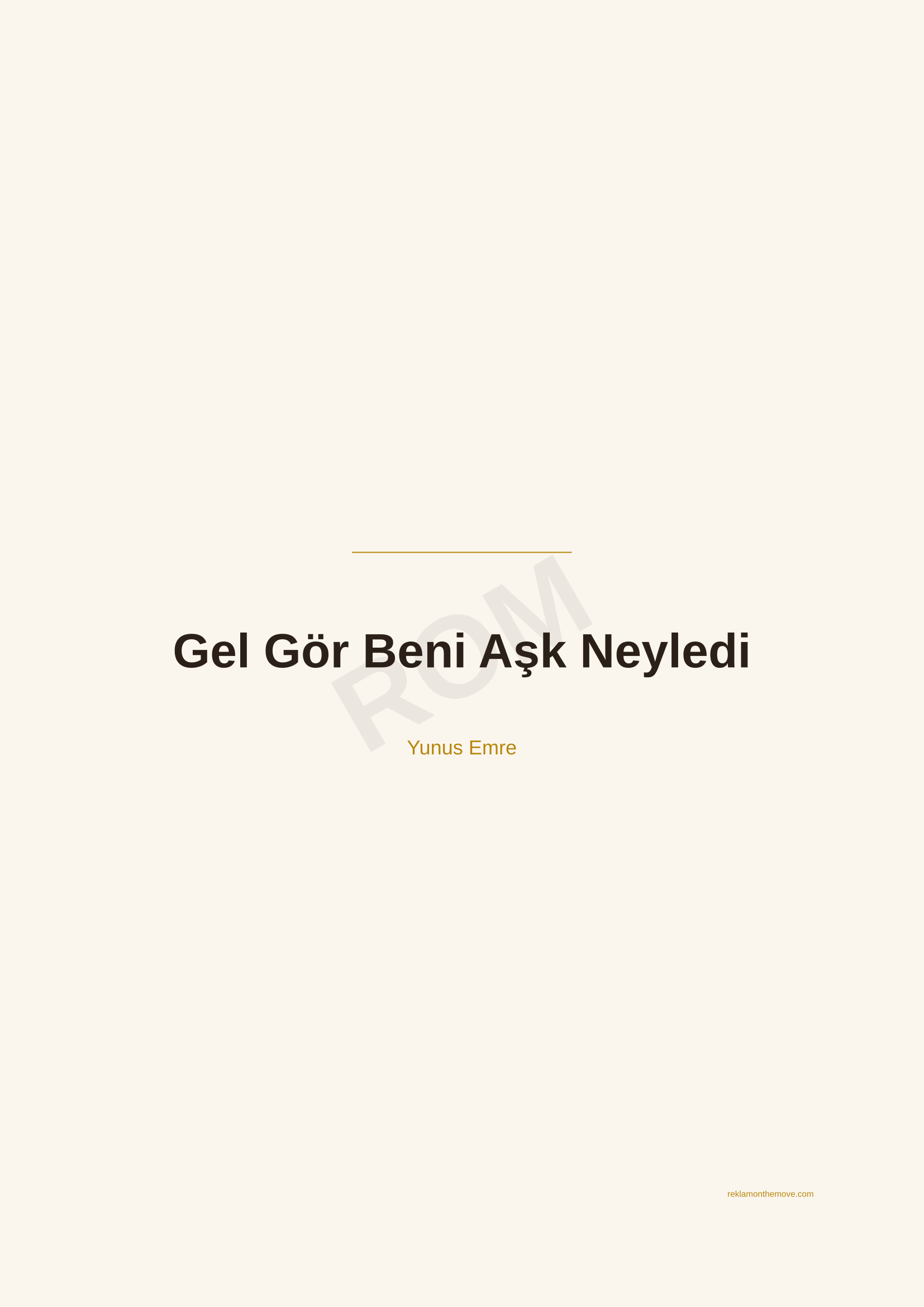 Gel Gör Beni Aşk Neyledi · Espresso — ROM dijital ürün önizlemesi (filigranlı)