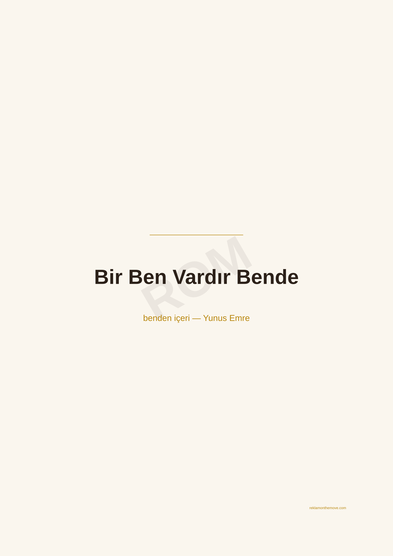 Bir Ben Vardır Bende · Espresso — ROM dijital ürün önizlemesi (filigranlı)