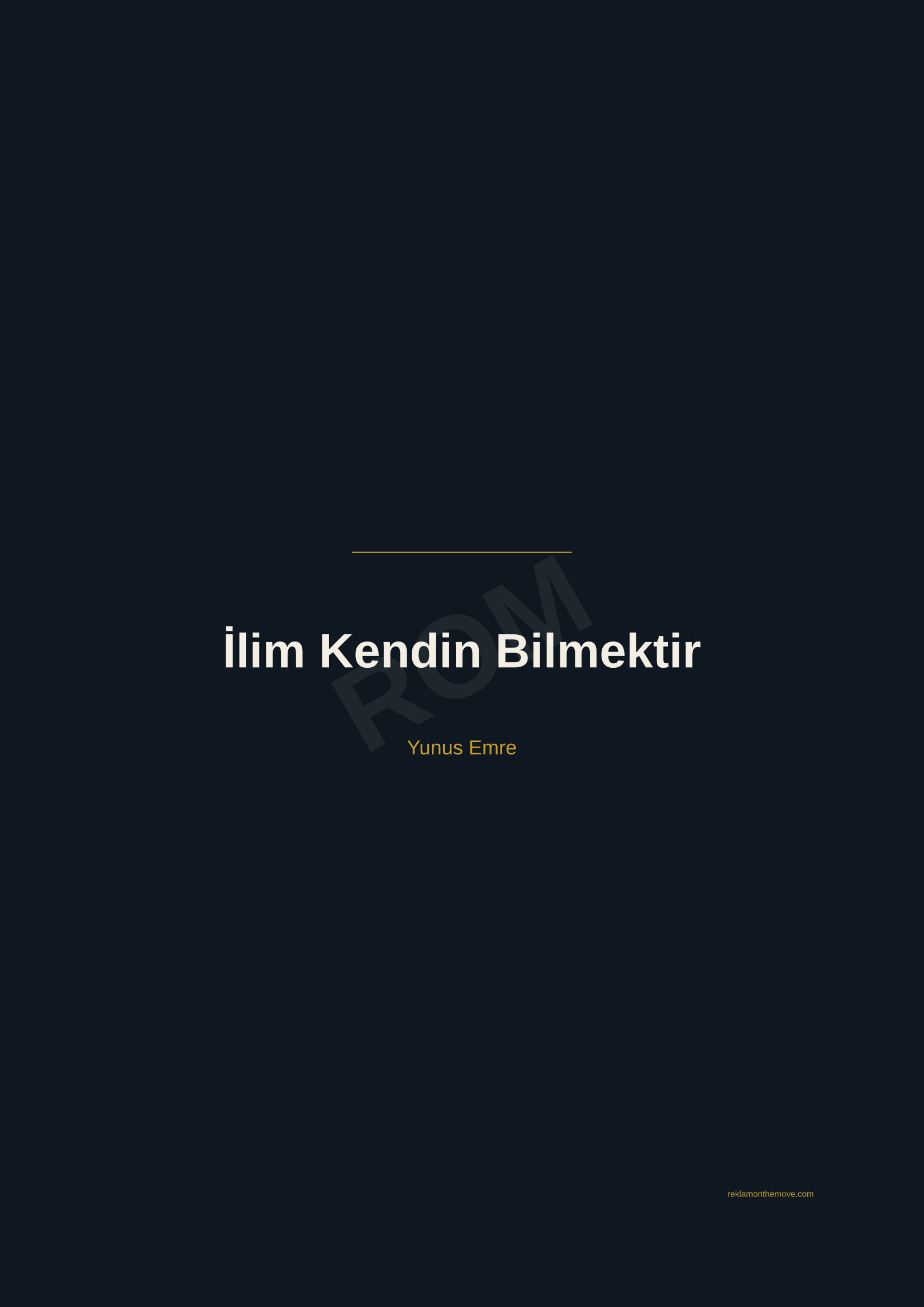 İlim Kendin Bilmektir · Gece — ROM dijital ürün önizlemesi (filigranlı)
