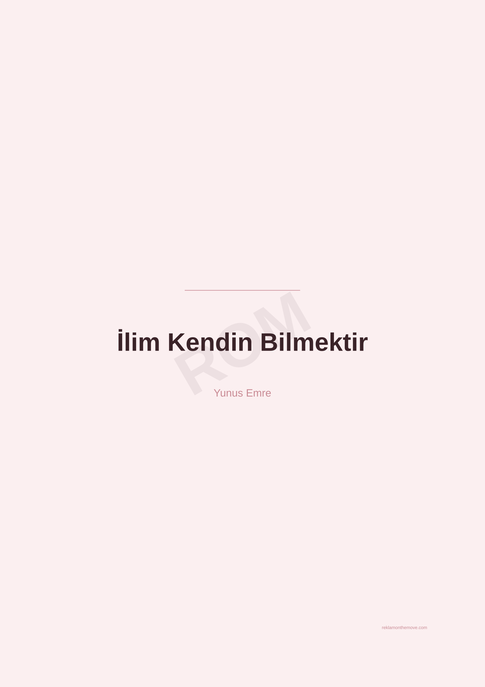 İlim Kendin Bilmektir · Gül — ROM dijital ürün önizlemesi (filigranlı)