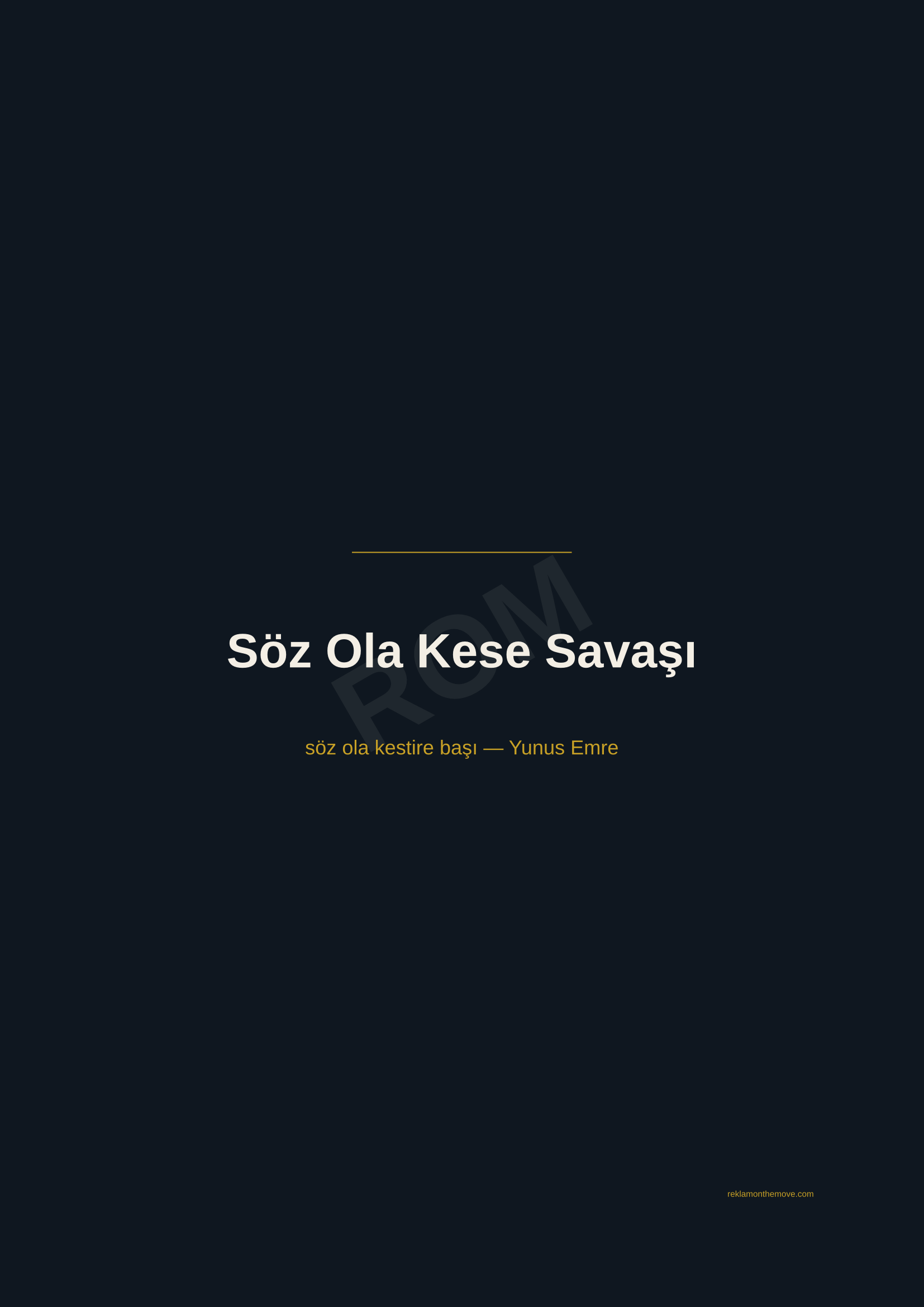 Söz Ola Kese Savaşı · Gece — ROM dijital ürün önizlemesi (filigranlı)