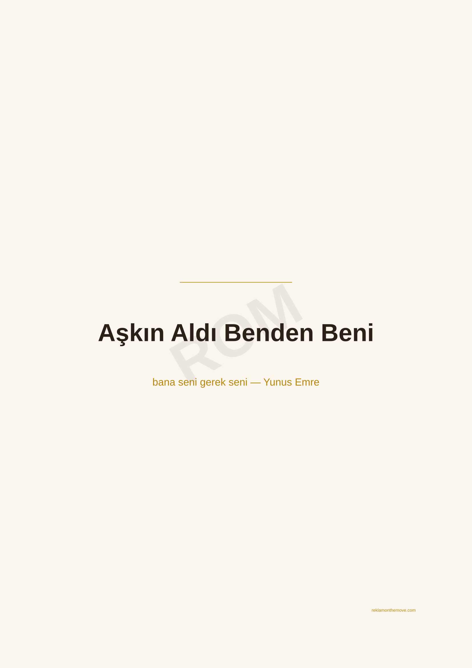 Aşkın Aldı Benden Beni · Espresso — ROM dijital ürün önizlemesi (filigranlı)