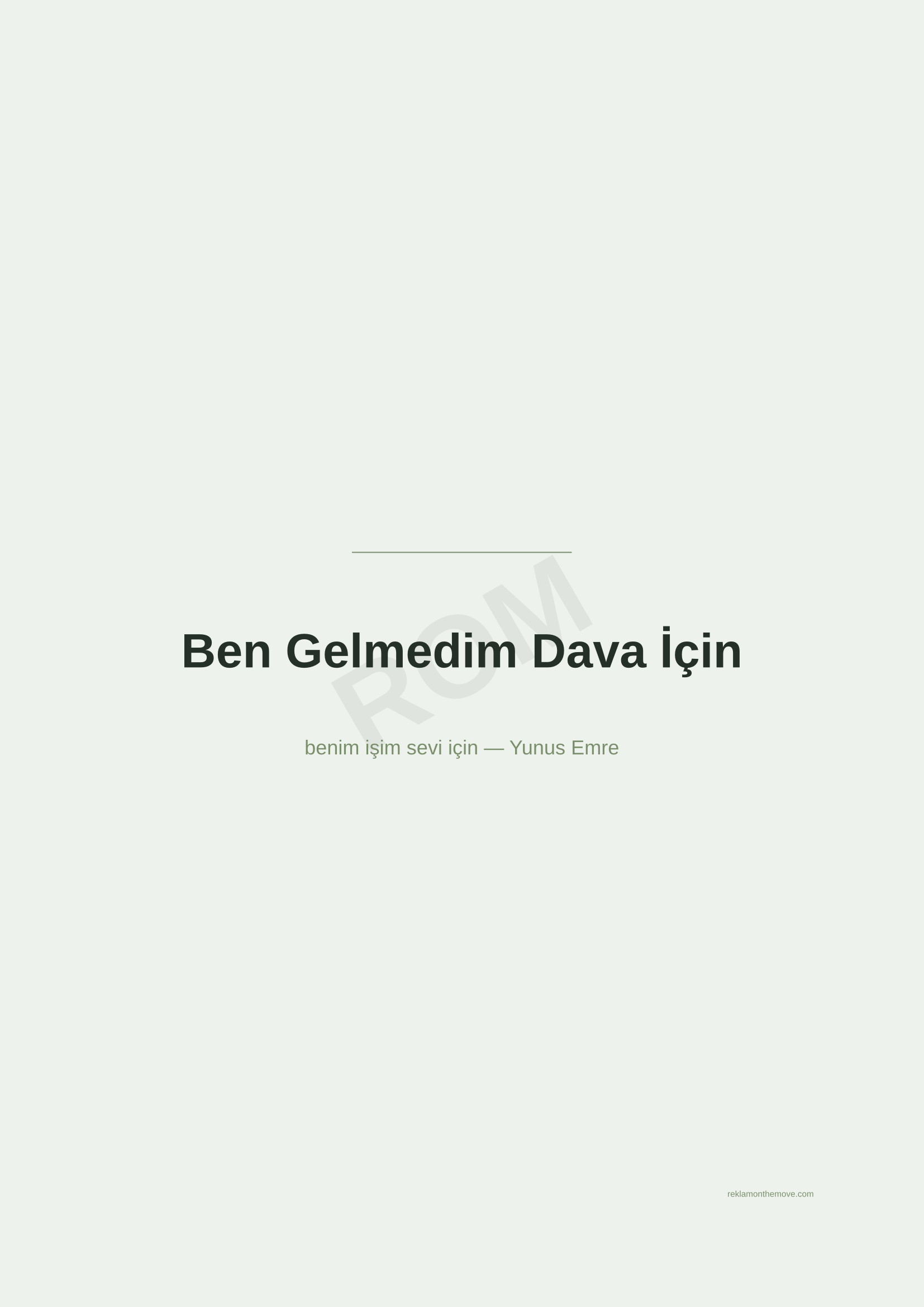 Ben Gelmedim Dava İçin · Adaçayı — ROM dijital ürün önizlemesi (filigranlı)