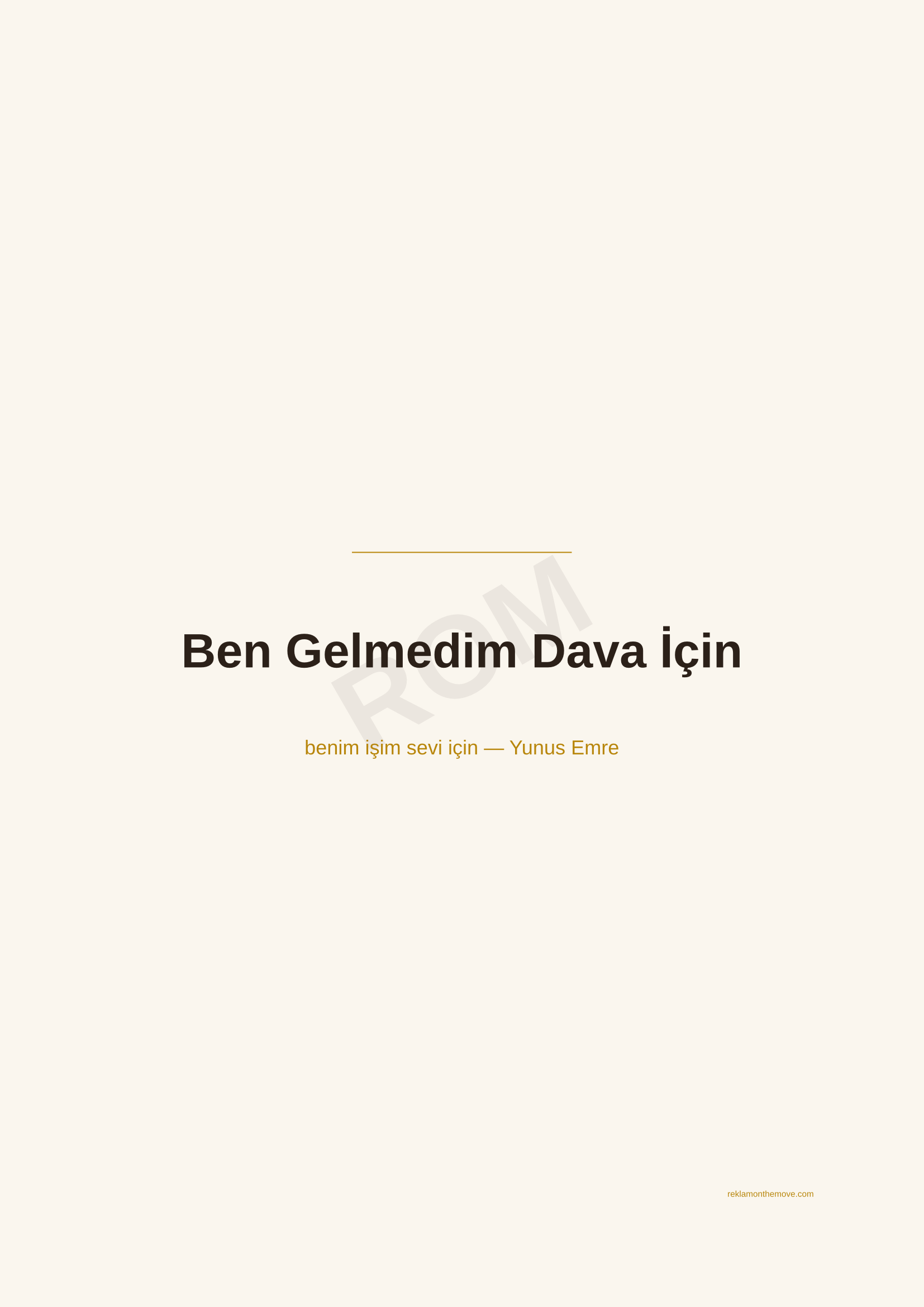 Ben Gelmedim Dava İçin · Espresso — ROM dijital ürün önizlemesi (filigranlı)