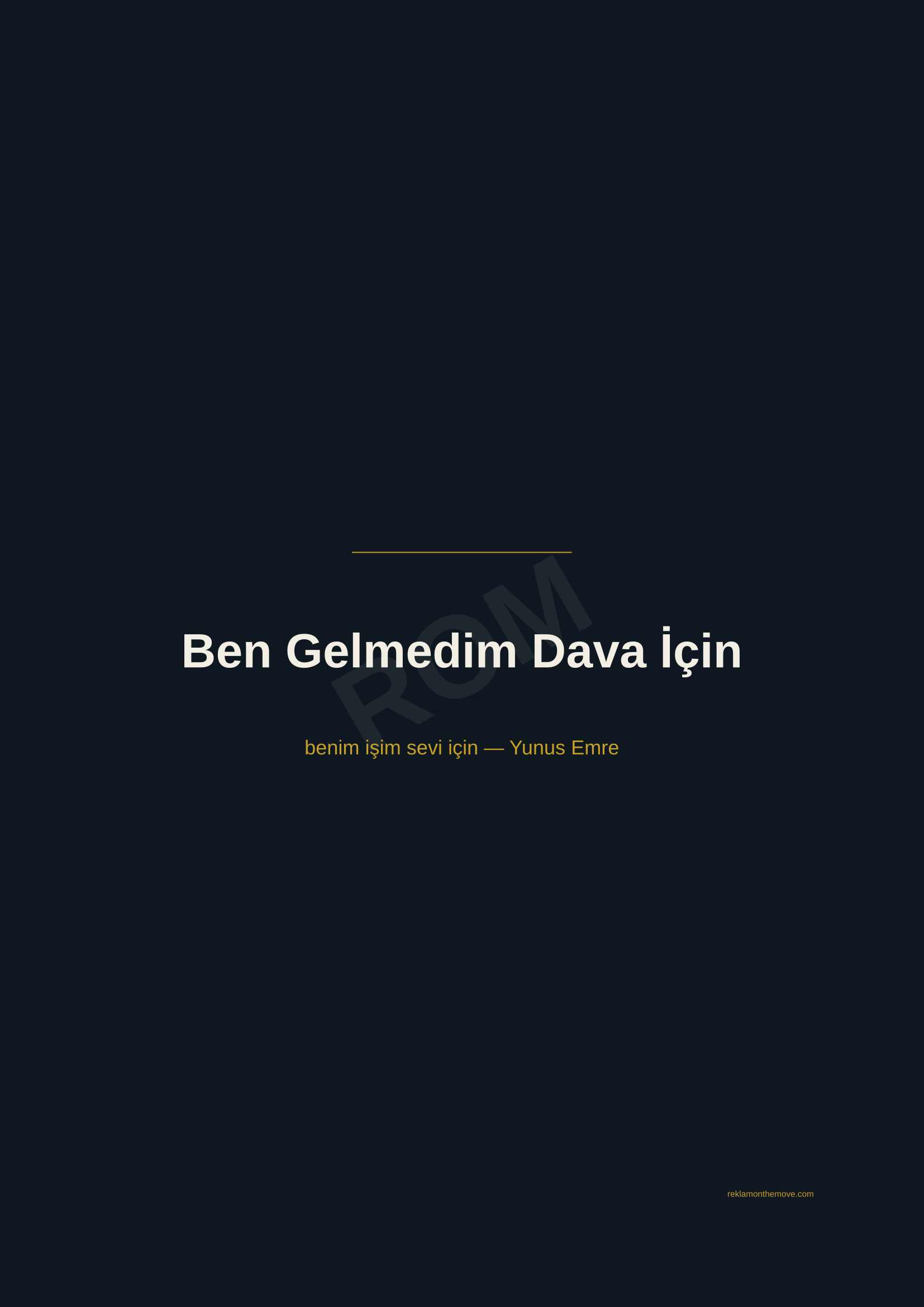 Ben Gelmedim Dava İçin · Gece — ROM dijital ürün önizlemesi (filigranlı)