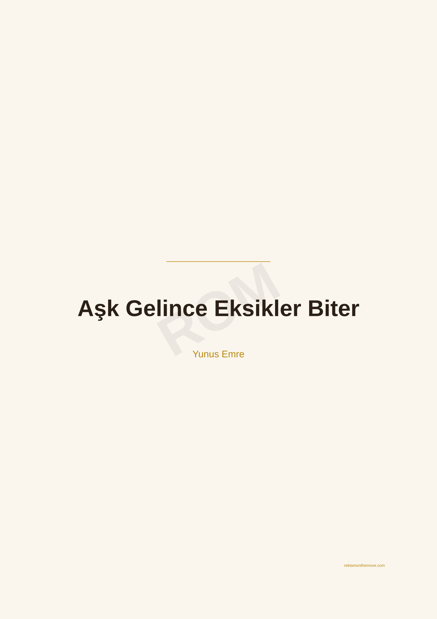 Aşk Gelince Eksikler Biter · Espresso — ROM dijital ürün önizlemesi (filigranlı)