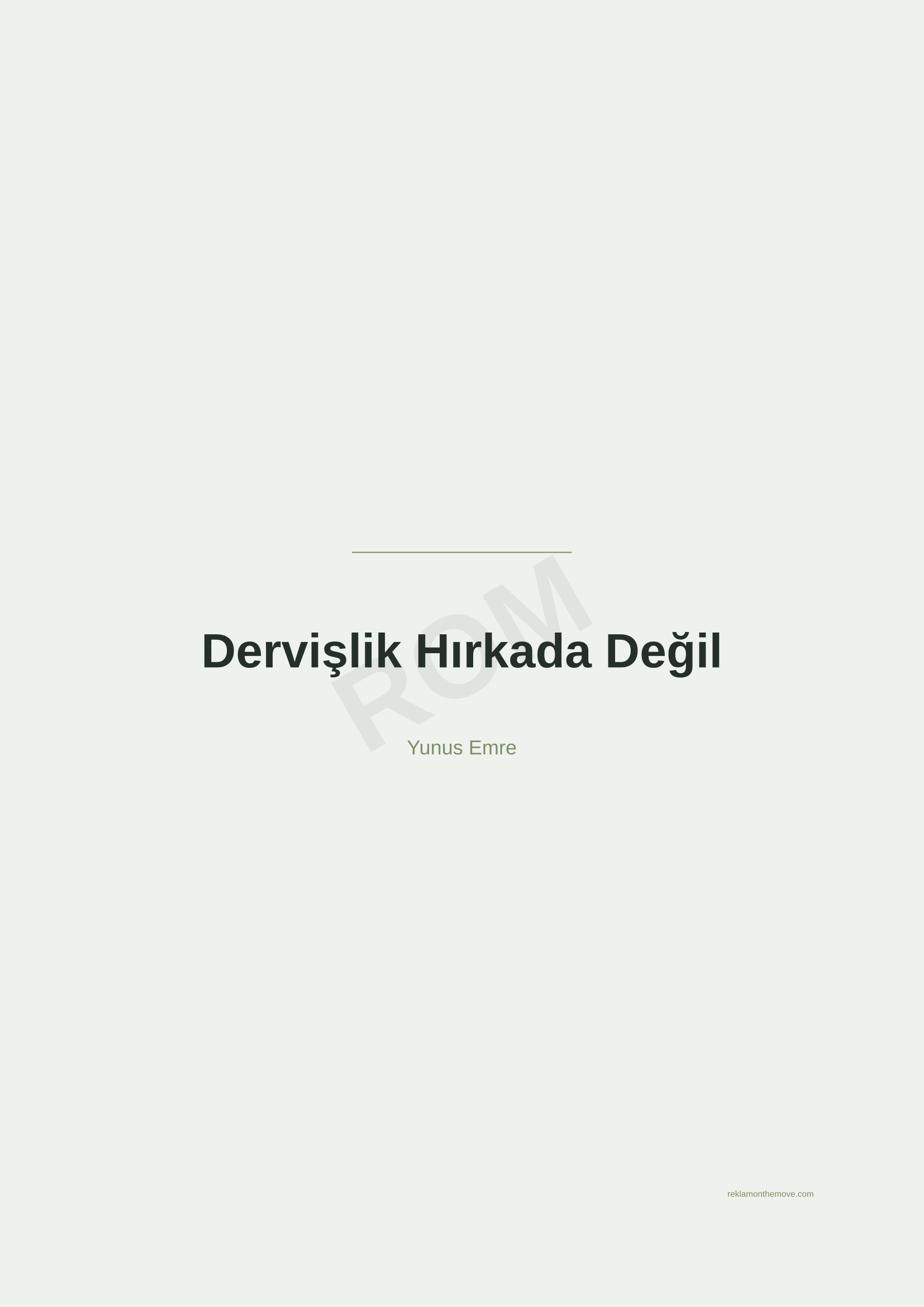 Dervişlik Hırkada Değil · Adaçayı — ROM dijital ürün önizlemesi (filigranlı)