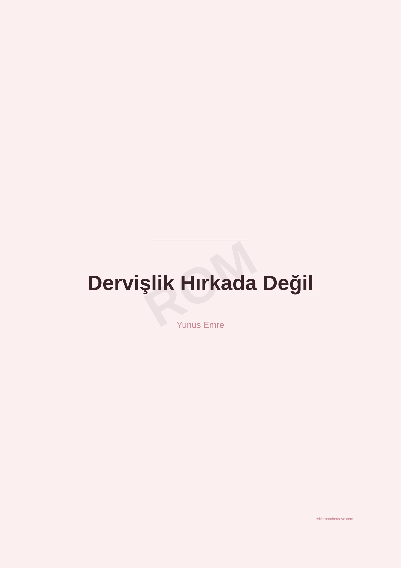 Dervişlik Hırkada Değil · Gül — ROM dijital ürün önizlemesi (filigranlı)