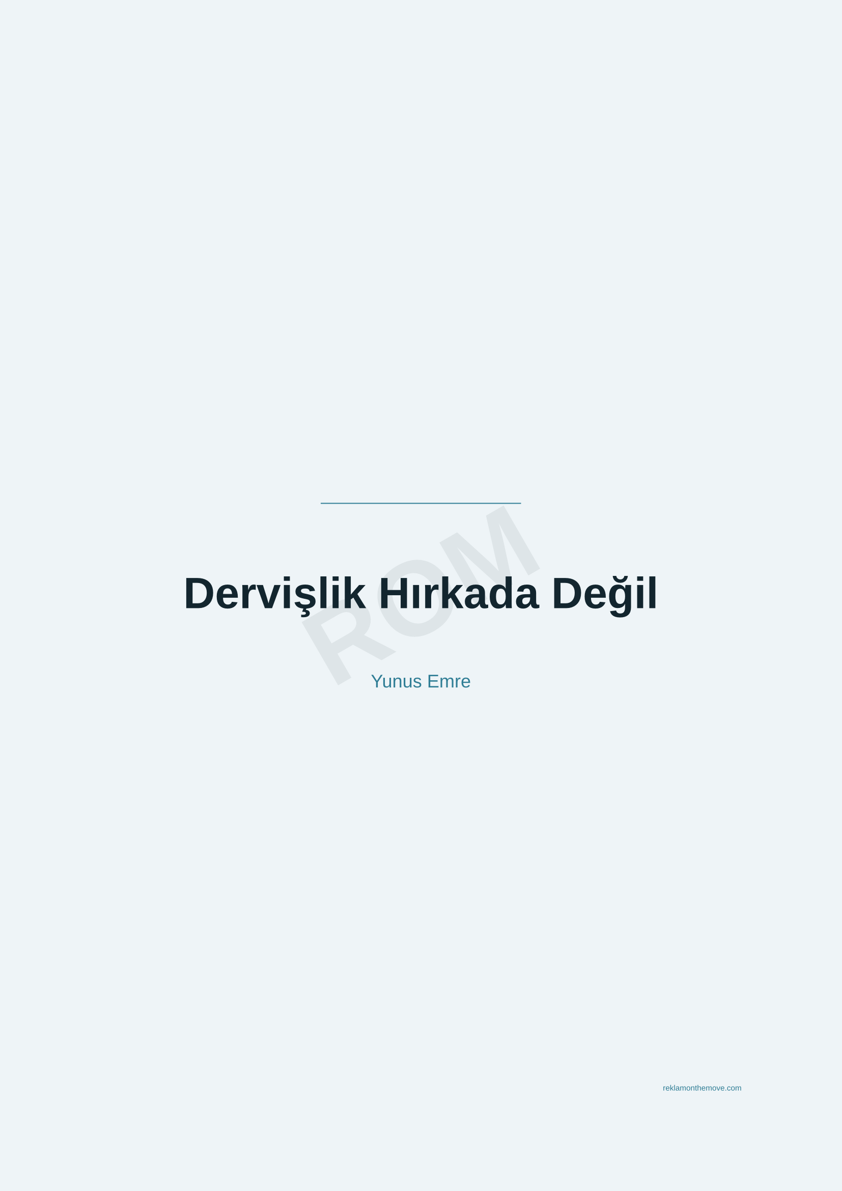 Dervişlik Hırkada Değil · Okyanus — ROM dijital ürün önizlemesi (filigranlı)