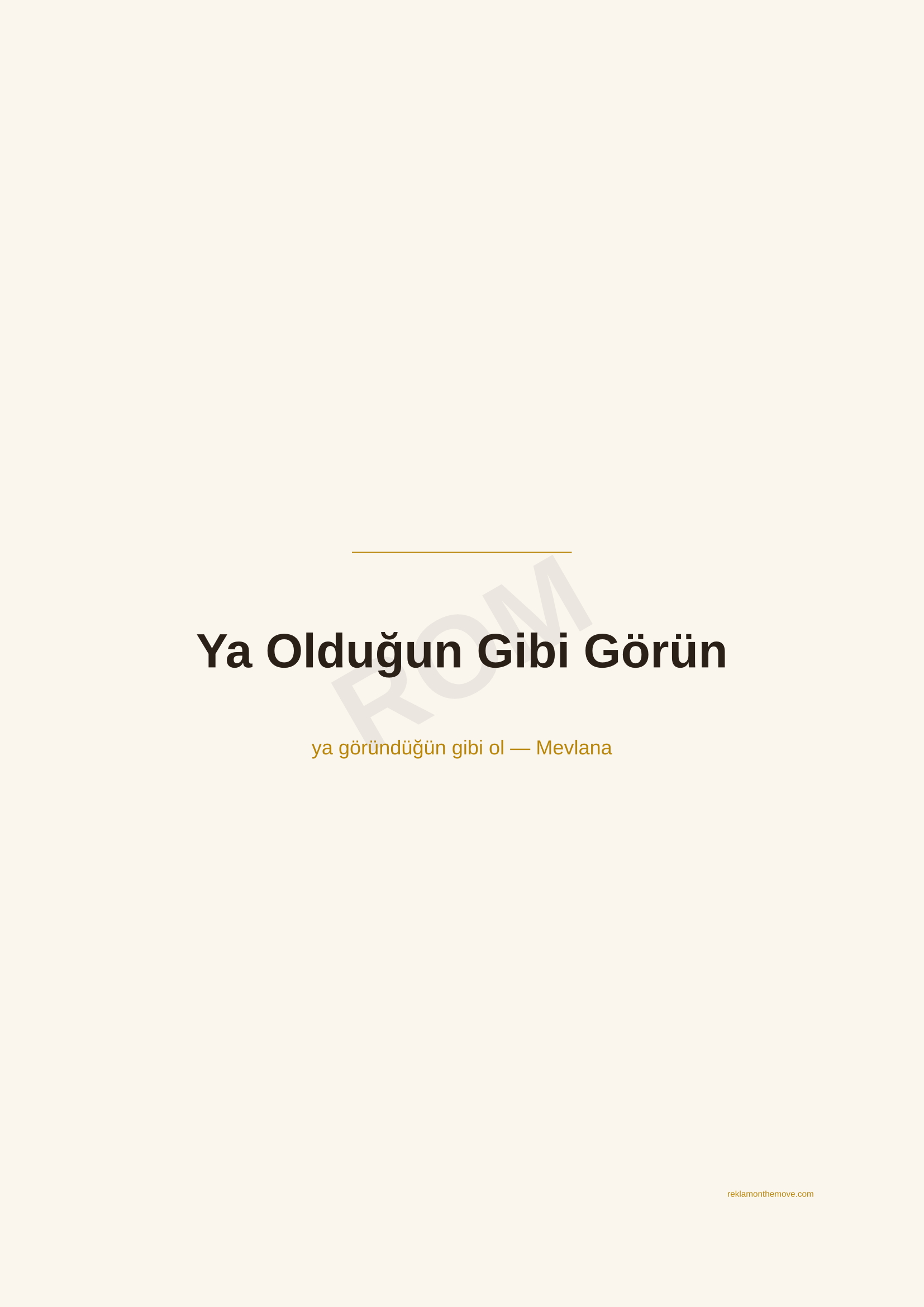 Ya Olduğun Gibi Görün · Espresso — ROM dijital ürün önizlemesi (filigranlı)