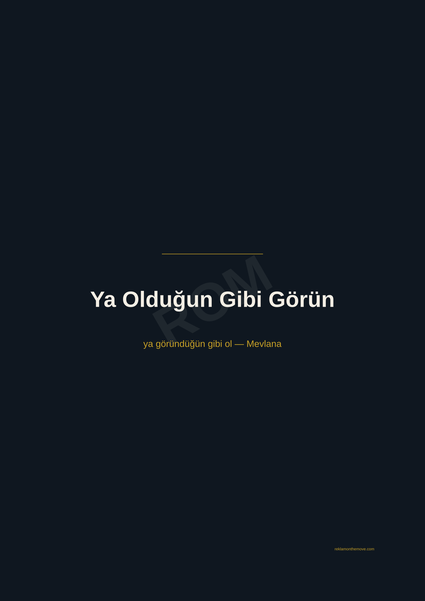 Ya Olduğun Gibi Görün · Gece — ROM dijital ürün önizlemesi (filigranlı)