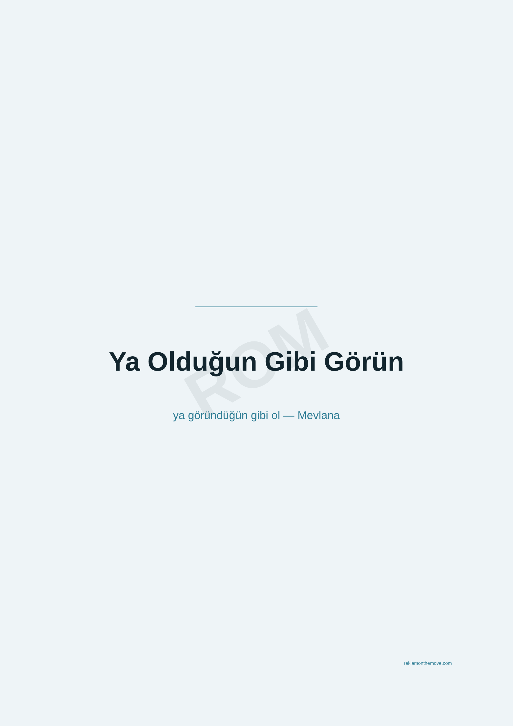 Ya Olduğun Gibi Görün · Okyanus — ROM dijital ürün önizlemesi (filigranlı)