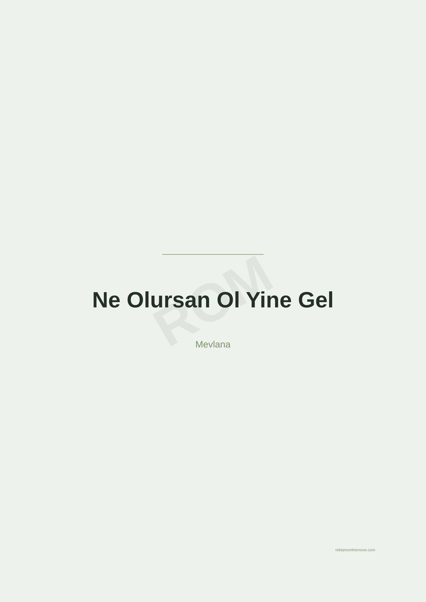 Ne Olursan Ol Yine Gel · Adaçayı — ROM dijital ürün önizlemesi (filigranlı)