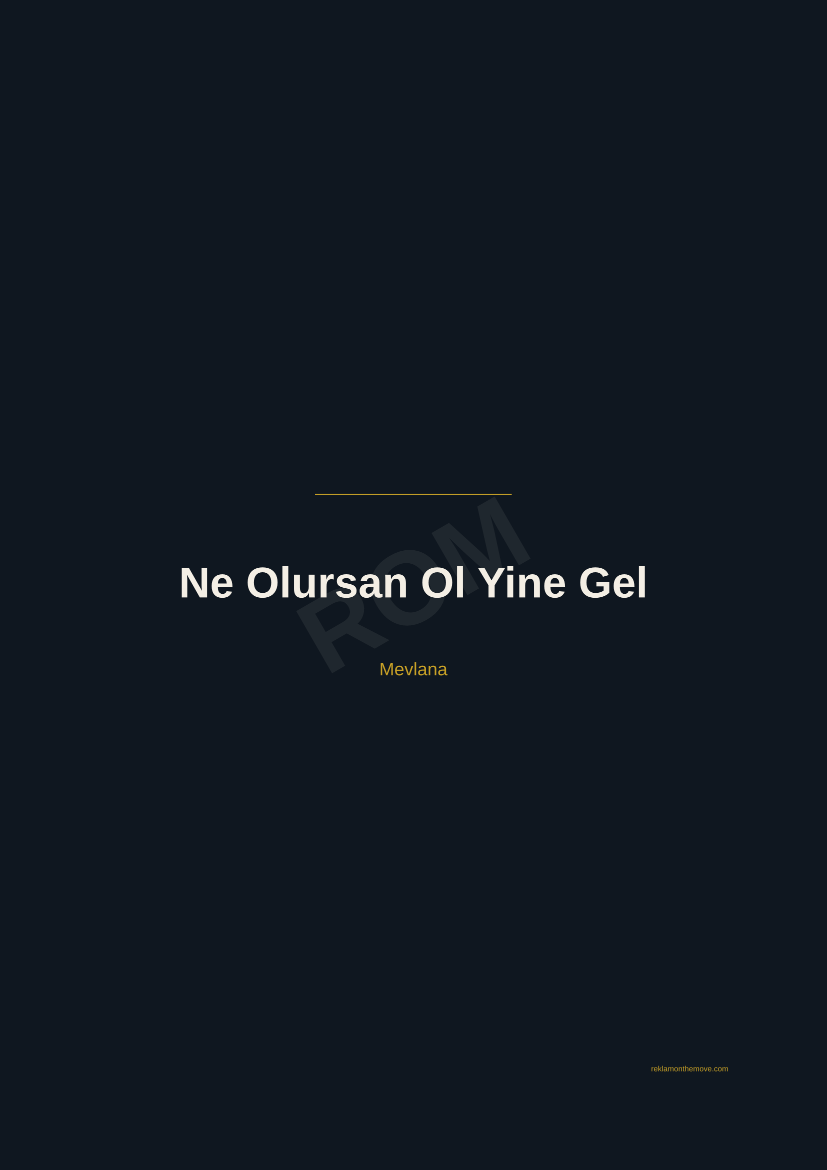 Ne Olursan Ol Yine Gel · Gece — ROM dijital ürün önizlemesi (filigranlı)