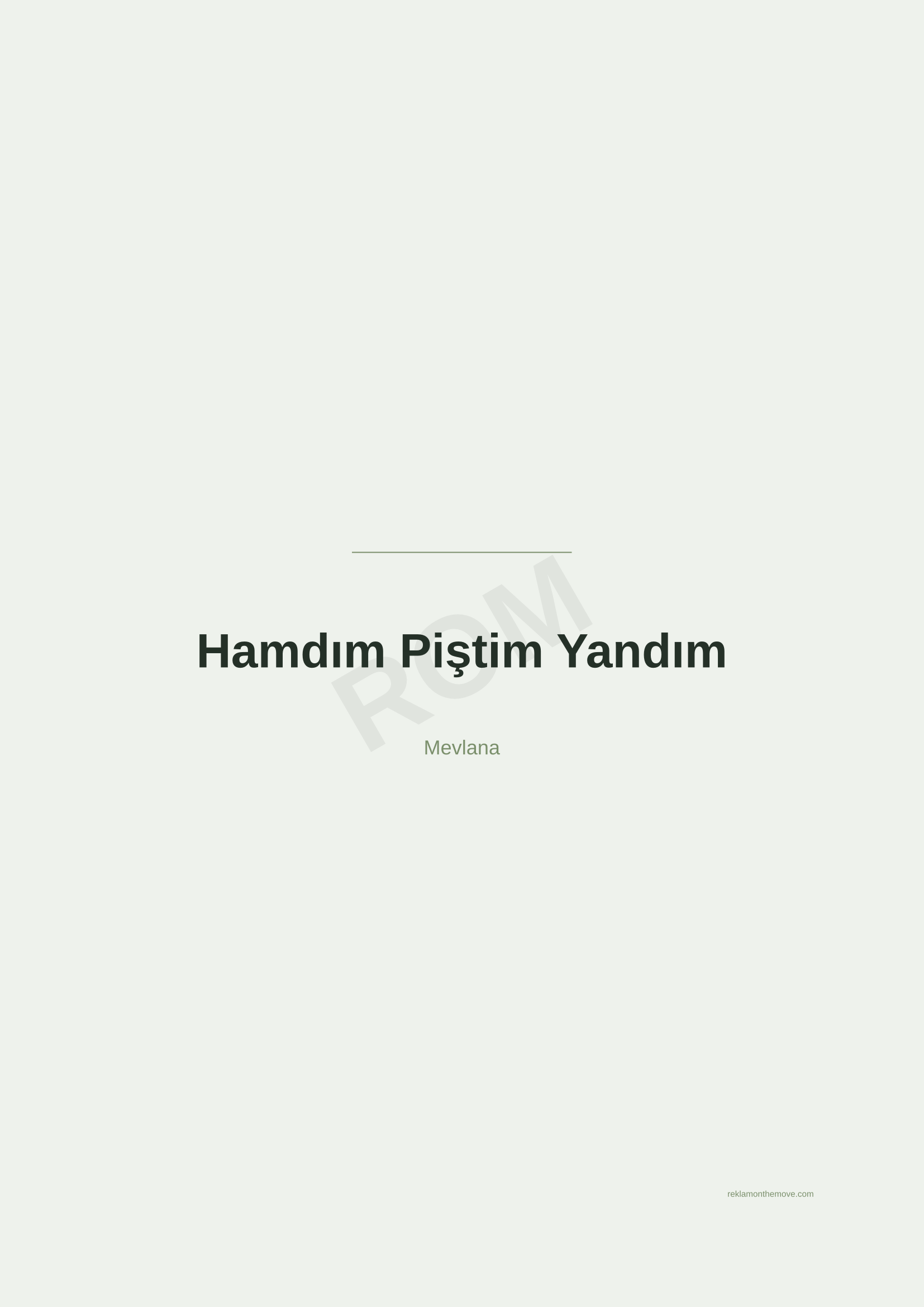 Hamdım Piştim Yandım · Adaçayı — ROM dijital ürün önizlemesi (filigranlı)