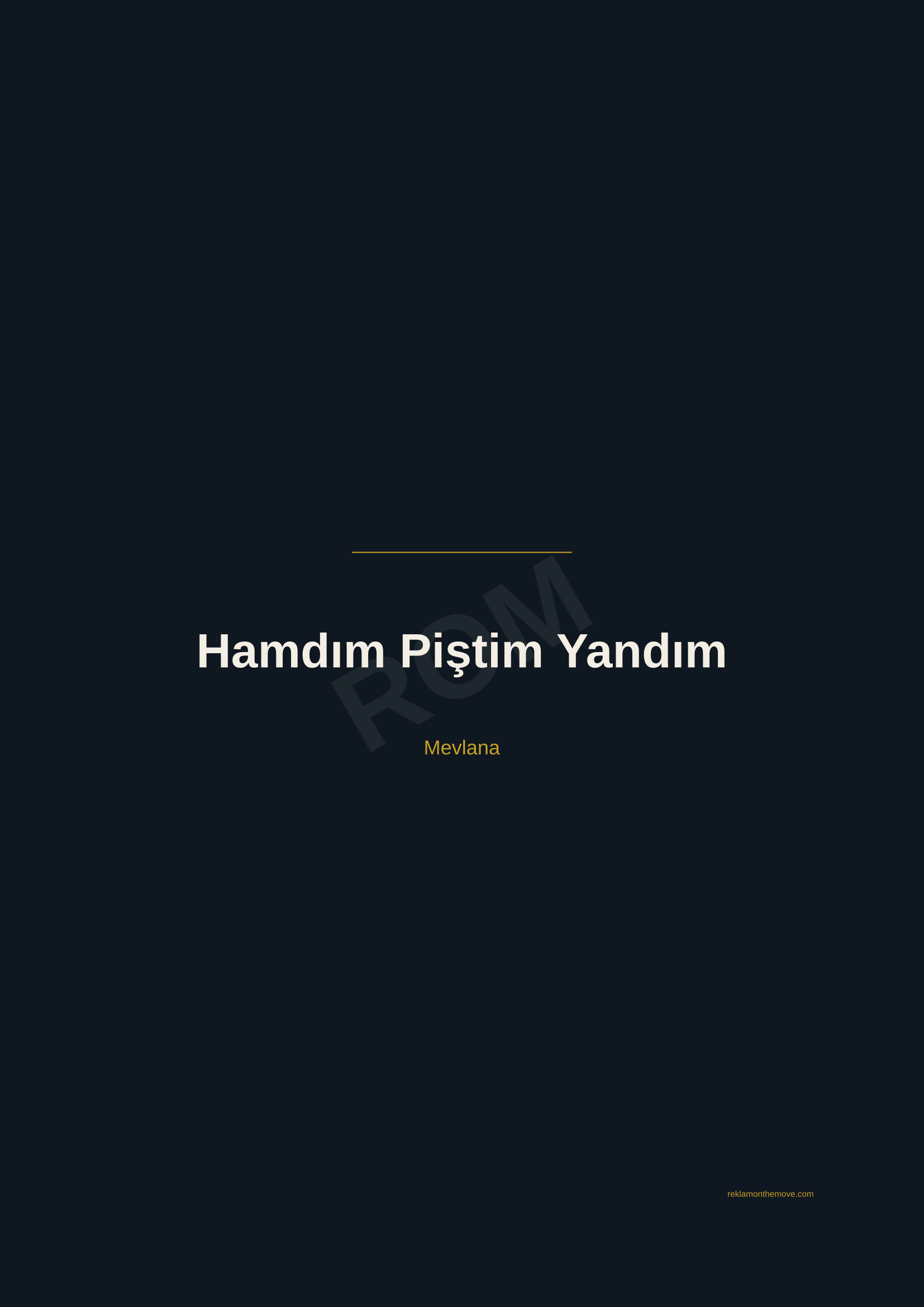 Hamdım Piştim Yandım · Gece — ROM dijital ürün önizlemesi (filigranlı)