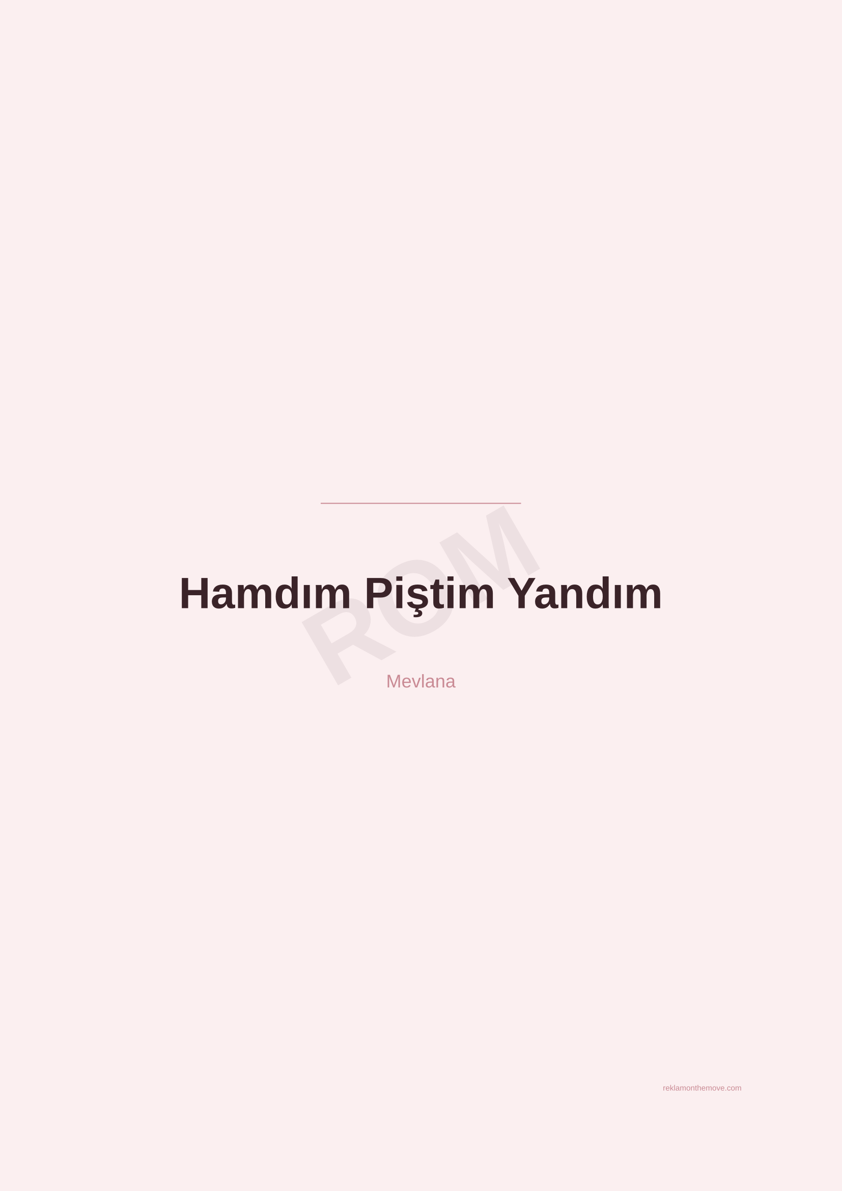 Hamdım Piştim Yandım · Gül — ROM dijital ürün önizlemesi (filigranlı)