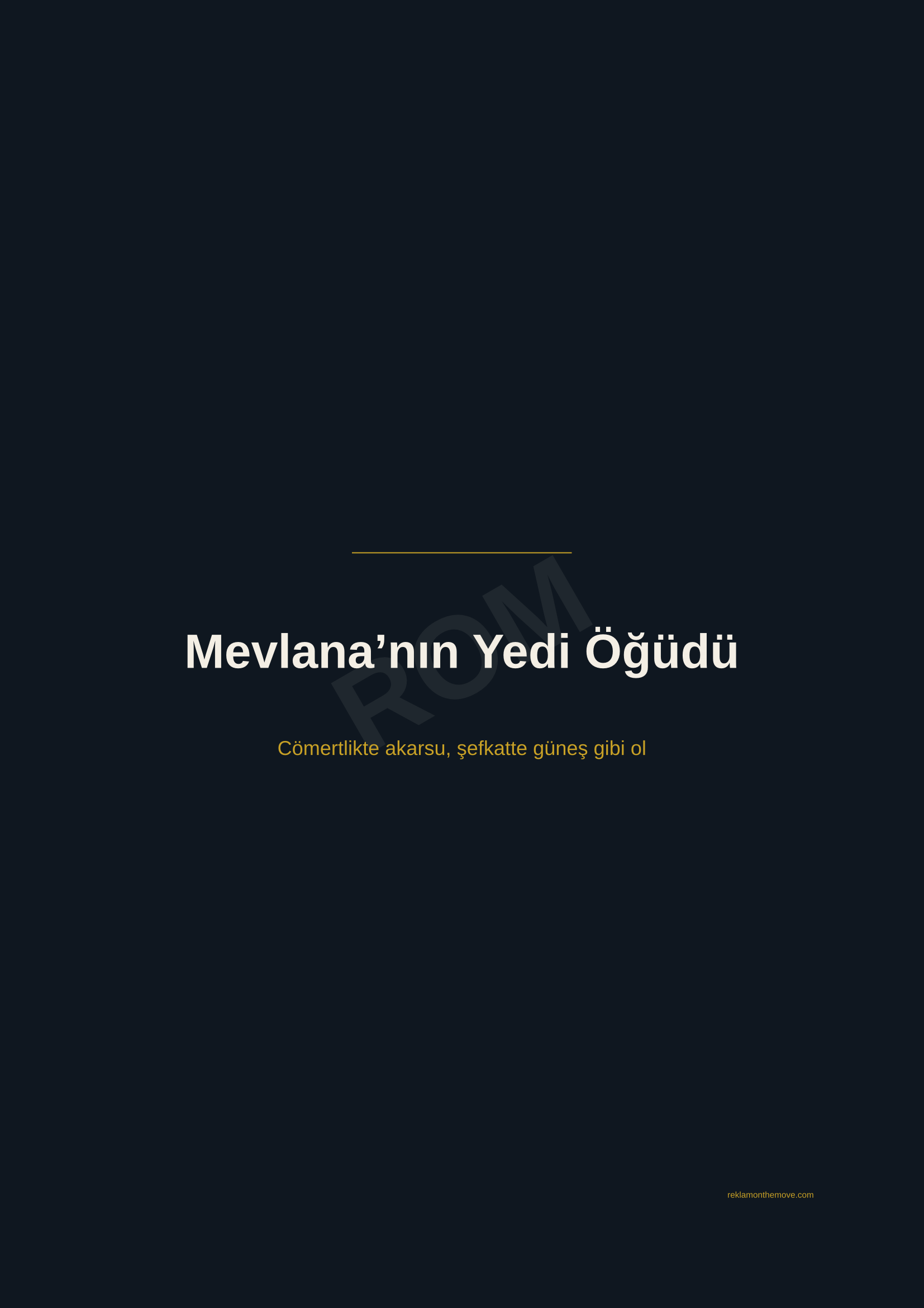 Mevlana'nın Yedi Öğüdü · Gece — ROM dijital ürün önizlemesi (filigranlı)