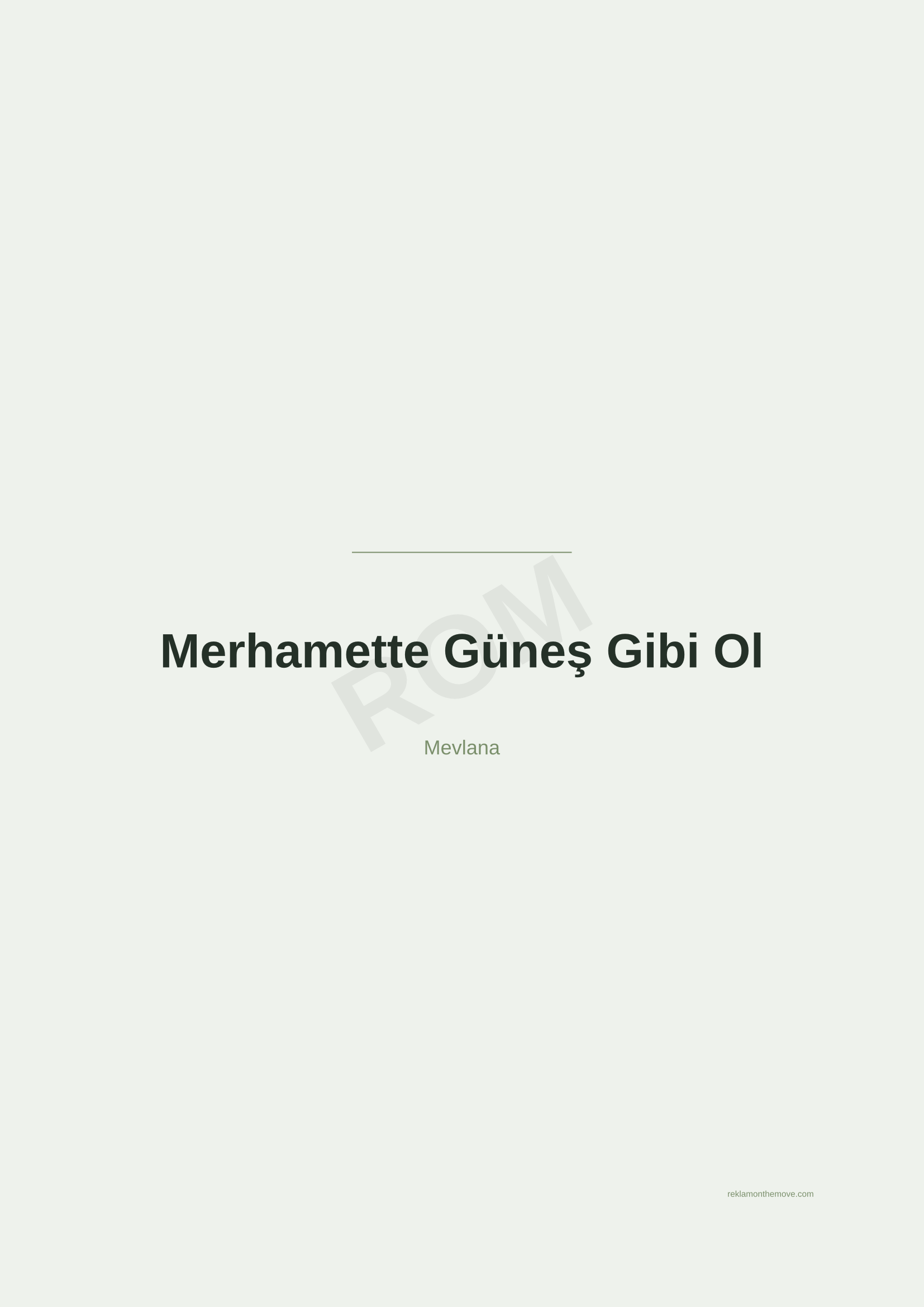 Merhamette Güneş Gibi Ol · Adaçayı — ROM dijital ürün önizlemesi (filigranlı)