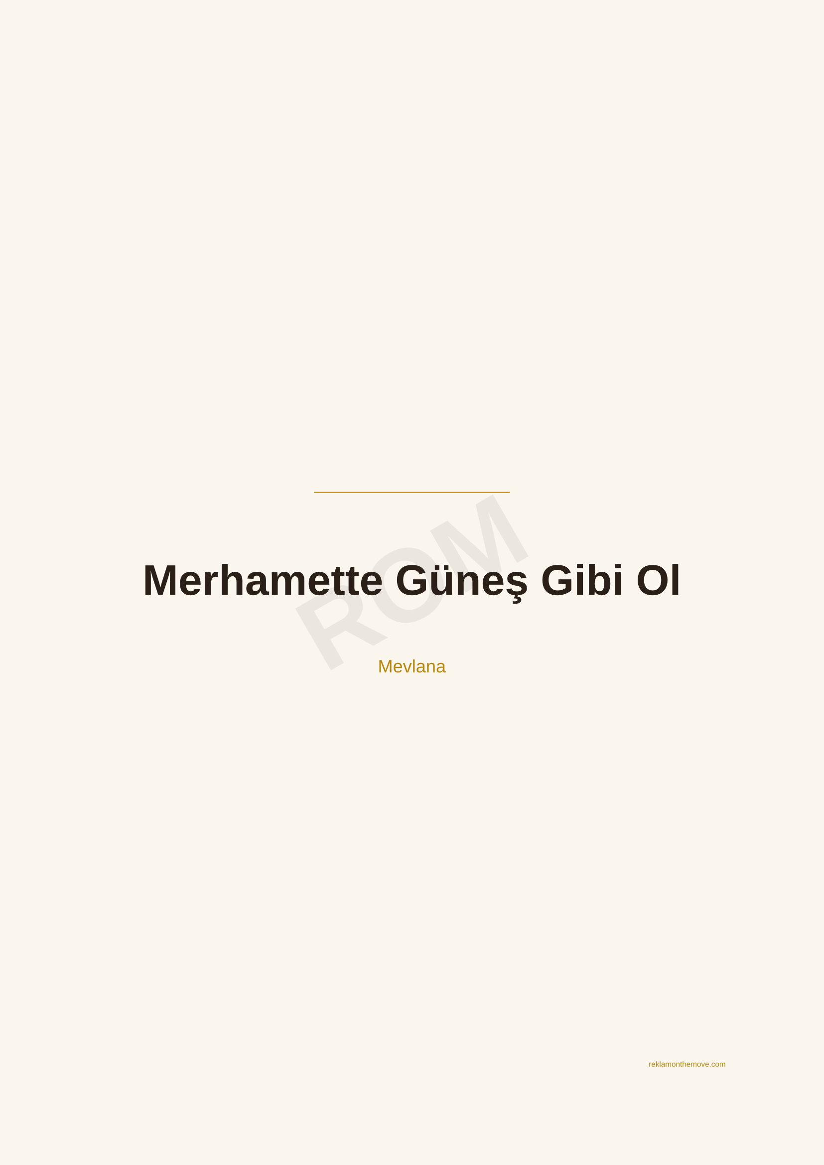 Merhamette Güneş Gibi Ol · Espresso — ROM dijital ürün önizlemesi (filigranlı)