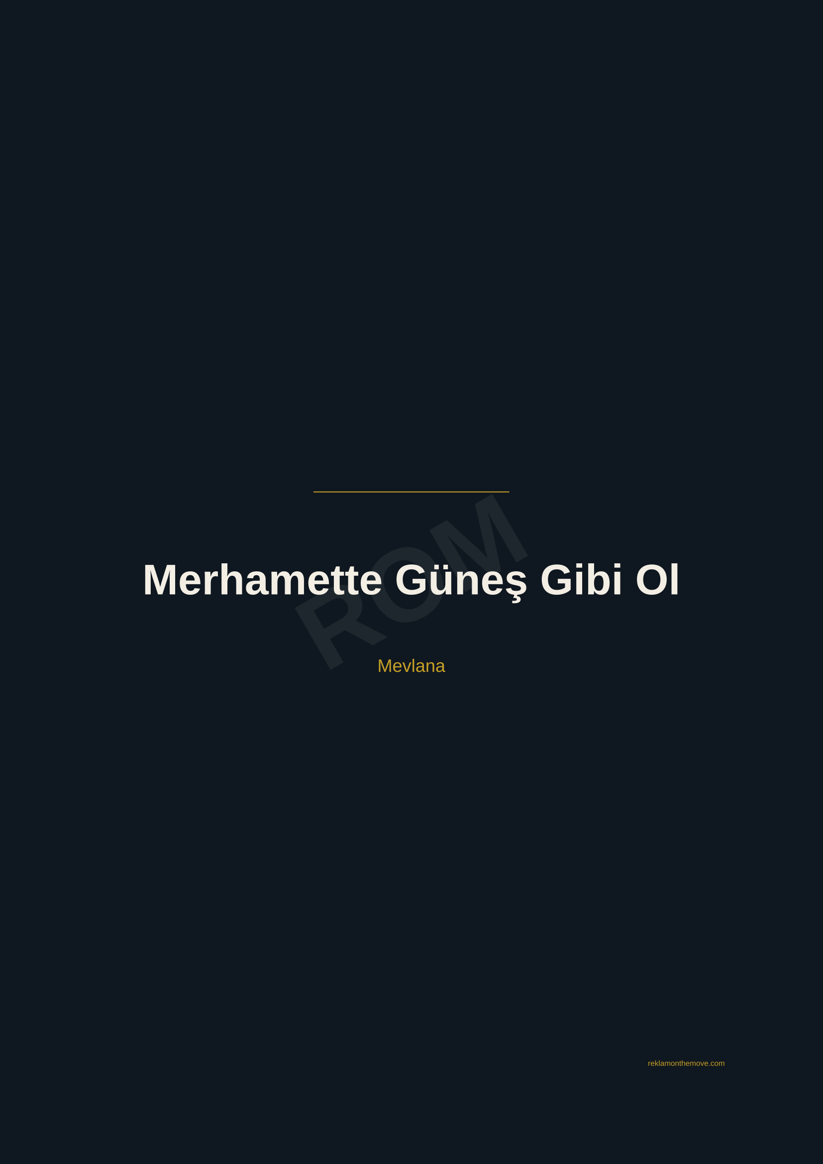 Merhamette Güneş Gibi Ol · Gece — ROM dijital ürün önizlemesi (filigranlı)