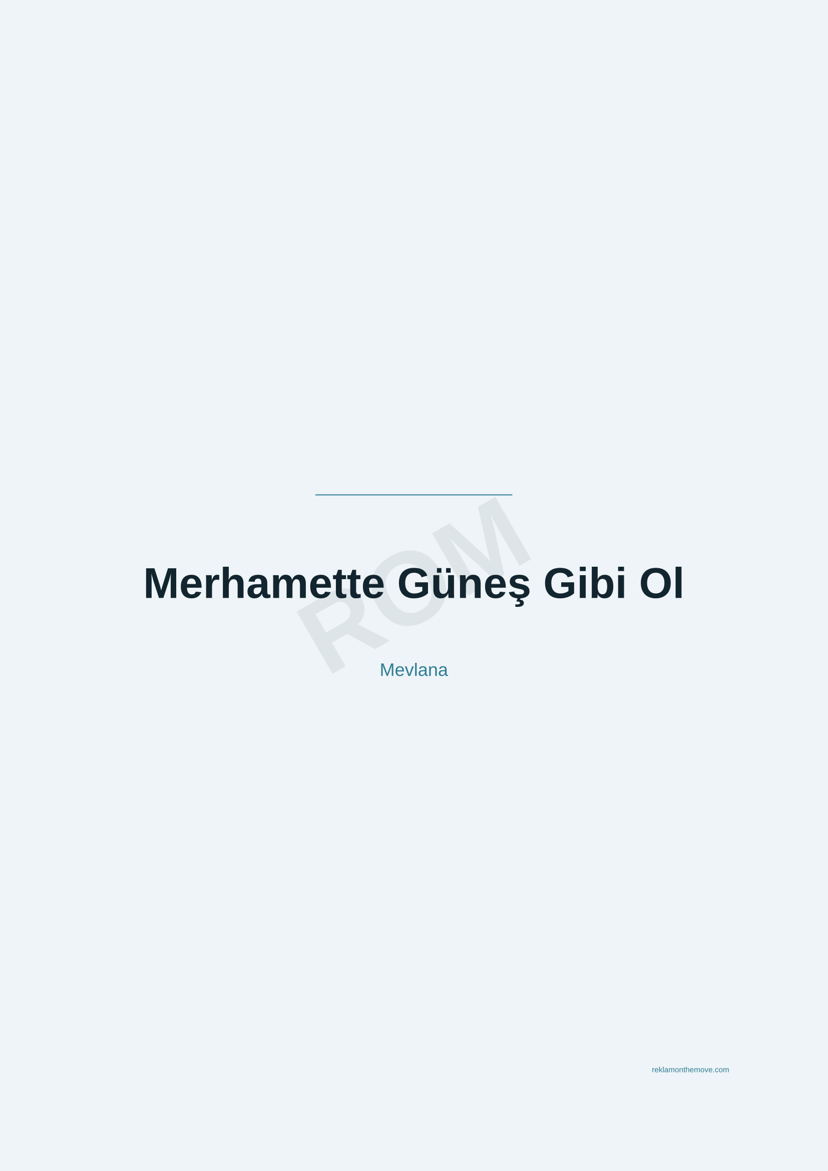 Merhamette Güneş Gibi Ol · Okyanus — ROM dijital ürün önizlemesi (filigranlı)