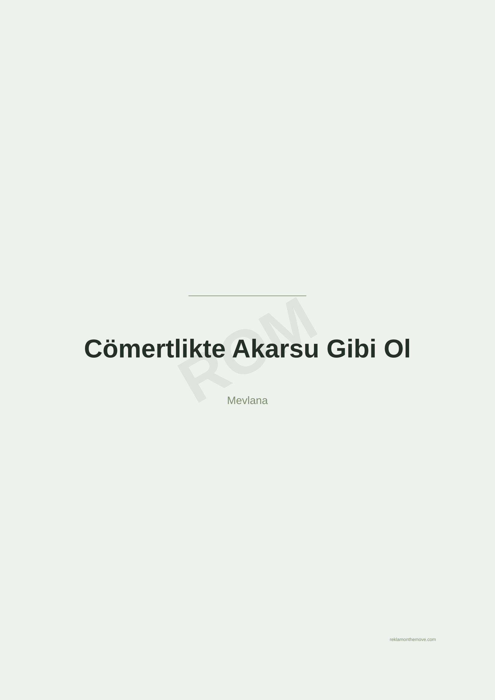 Cömertlikte Akarsu Gibi Ol · Adaçayı — ROM dijital ürün önizlemesi (filigranlı)