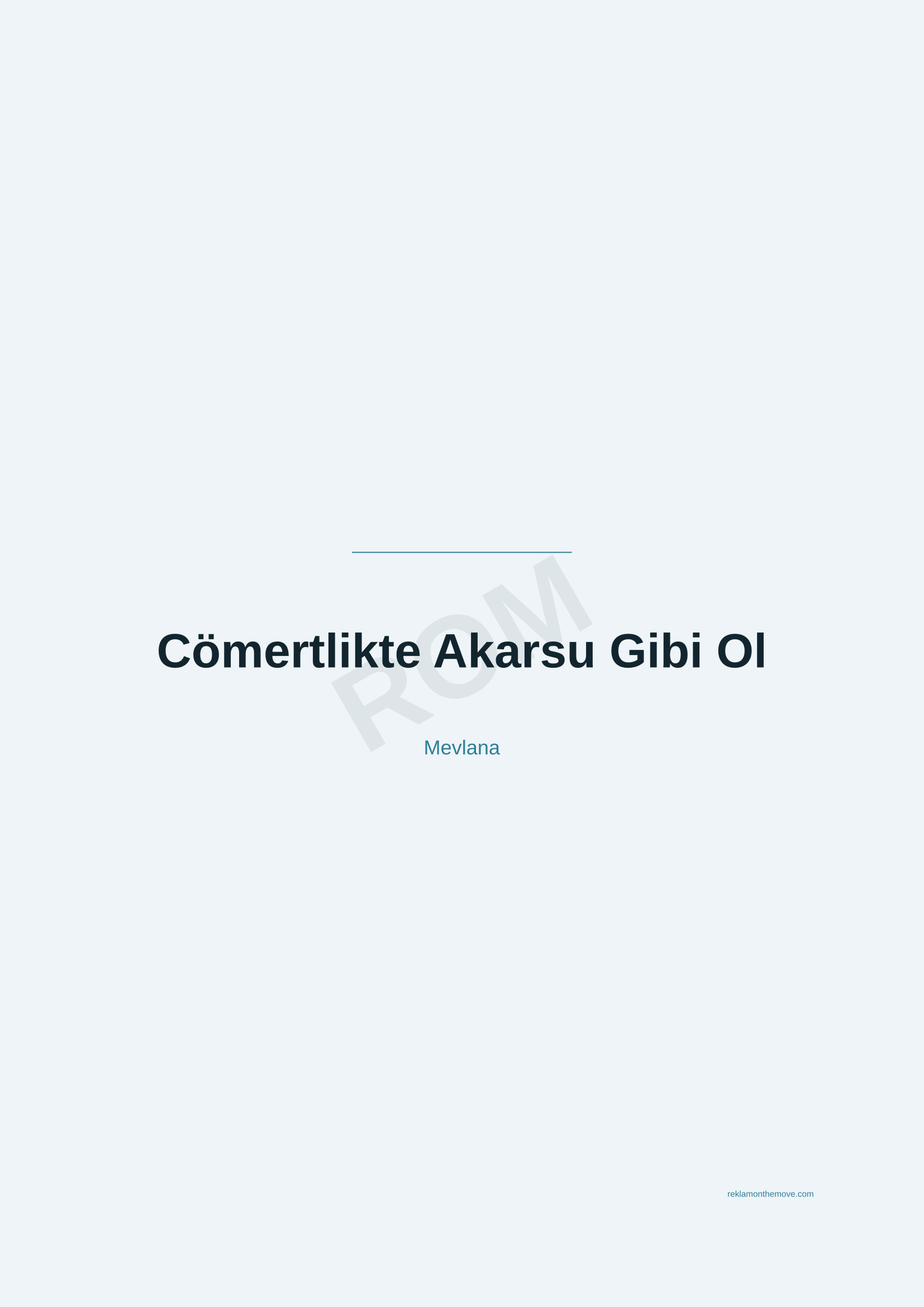 Cömertlikte Akarsu Gibi Ol · Okyanus — ROM dijital ürün önizlemesi (filigranlı)