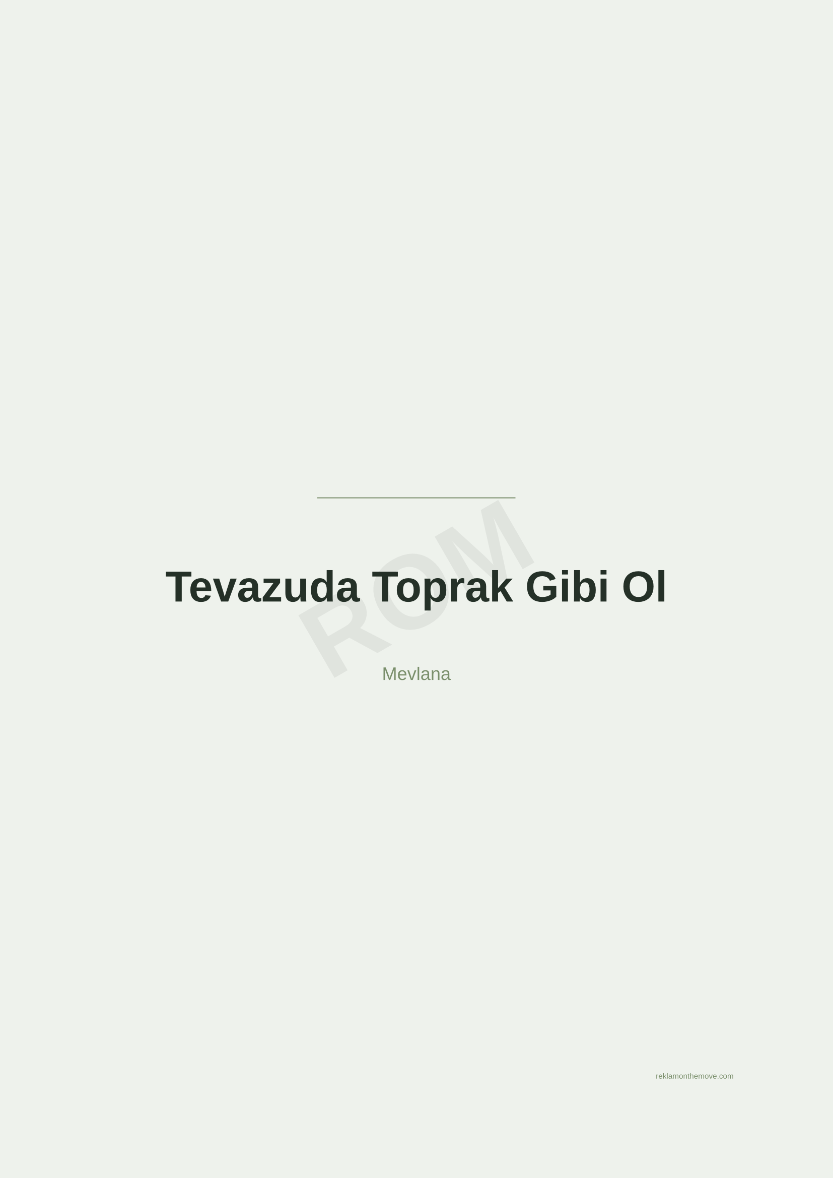Tevazuda Toprak Gibi Ol · Adaçayı — ROM dijital ürün önizlemesi (filigranlı)