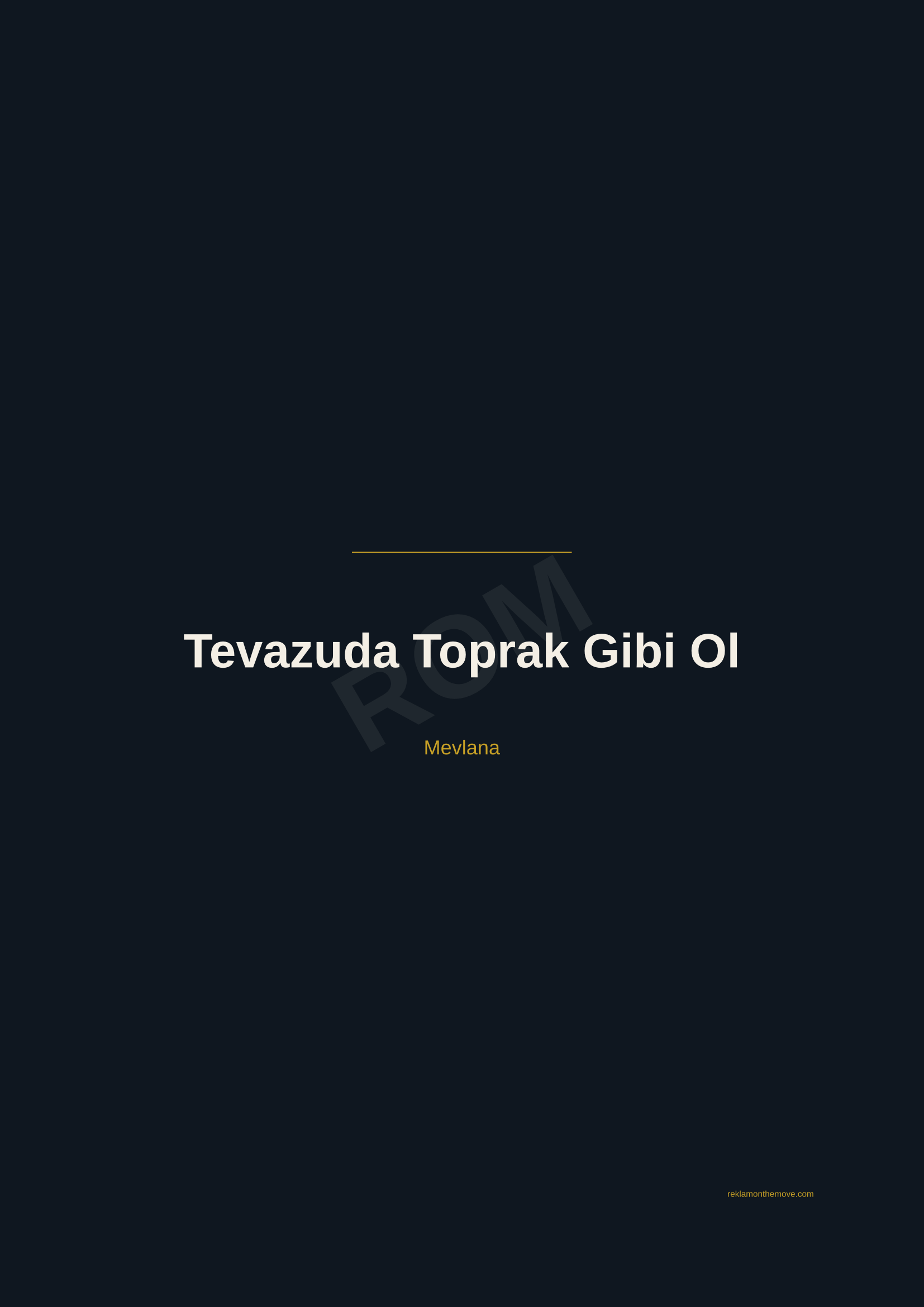 Tevazuda Toprak Gibi Ol · Gece — ROM dijital ürün önizlemesi (filigranlı)