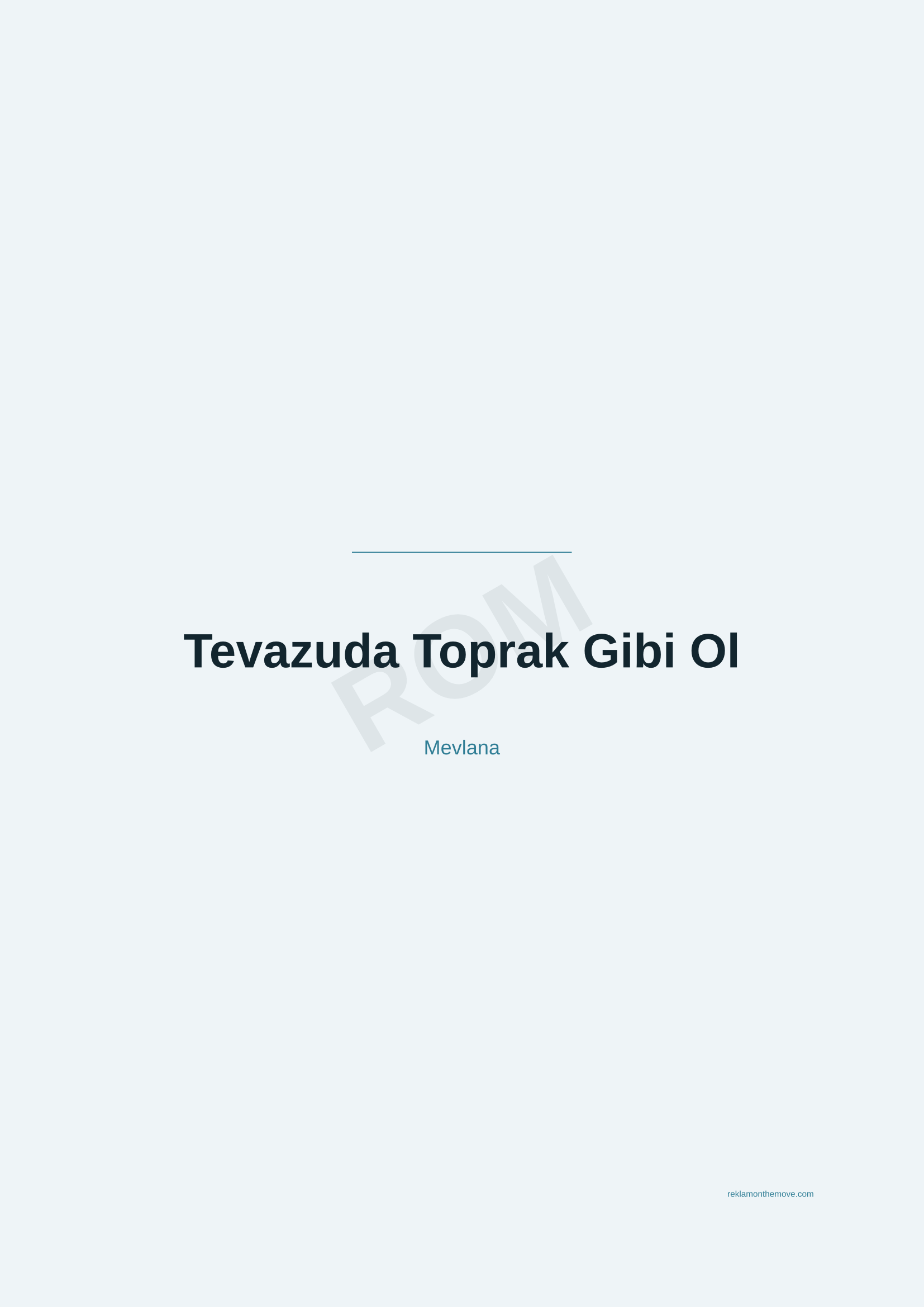 Tevazuda Toprak Gibi Ol · Okyanus — ROM dijital ürün önizlemesi (filigranlı)