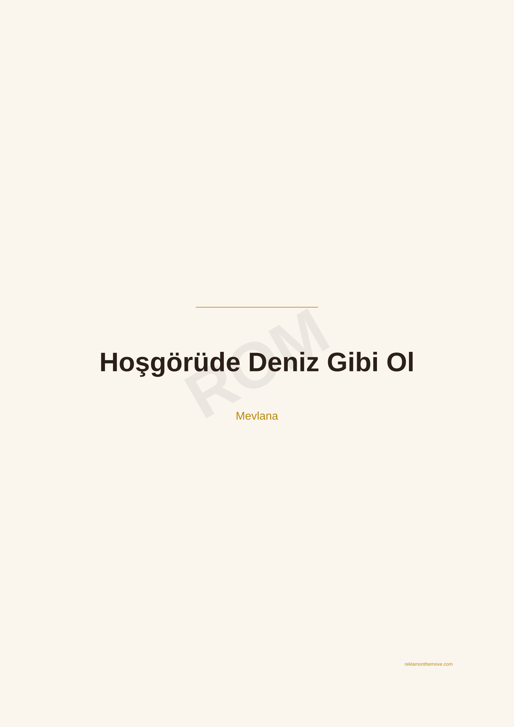 Hoşgörüde Deniz Gibi Ol · Espresso — ROM dijital ürün önizlemesi (filigranlı)