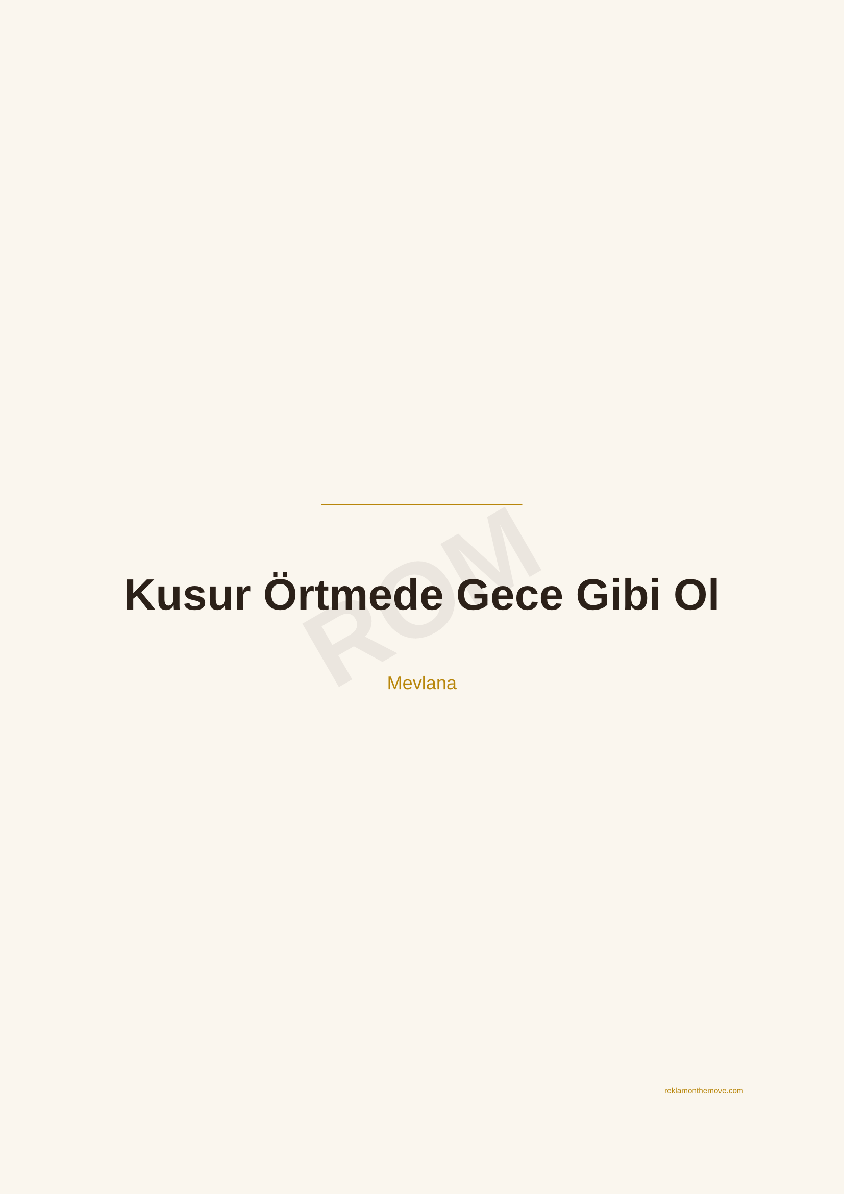 Kusur Örtmede Gece Gibi Ol · Espresso — ROM dijital ürün önizlemesi (filigranlı)