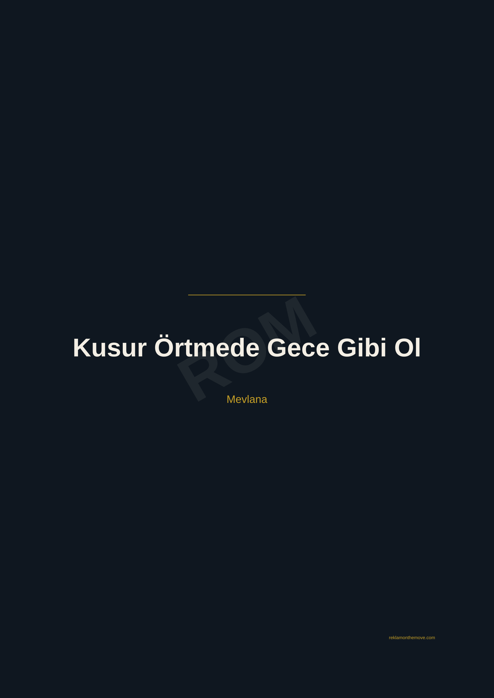 Kusur Örtmede Gece Gibi Ol · Gece — ROM dijital ürün önizlemesi (filigranlı)