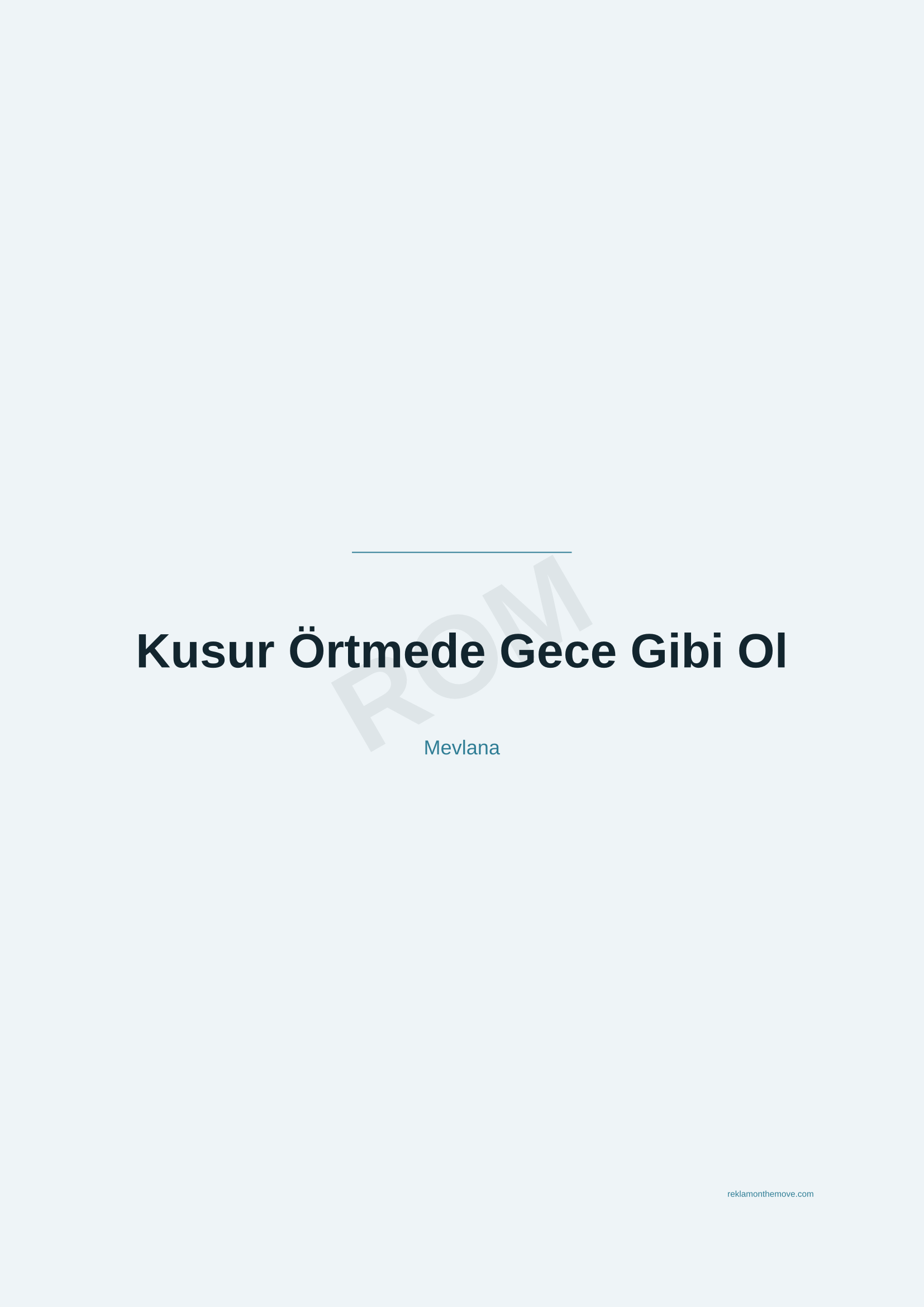 Kusur Örtmede Gece Gibi Ol · Okyanus — ROM dijital ürün önizlemesi (filigranlı)