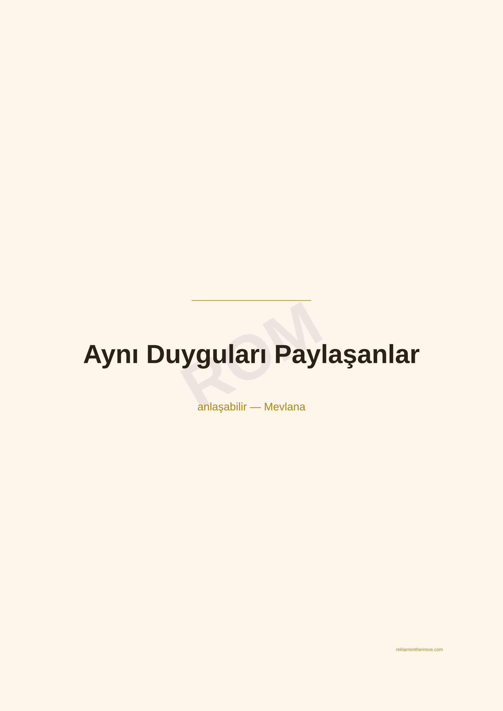 Aynı Duyguları Paylaşanlar · Espresso — ROM dijital ürün önizlemesi (filigranlı)