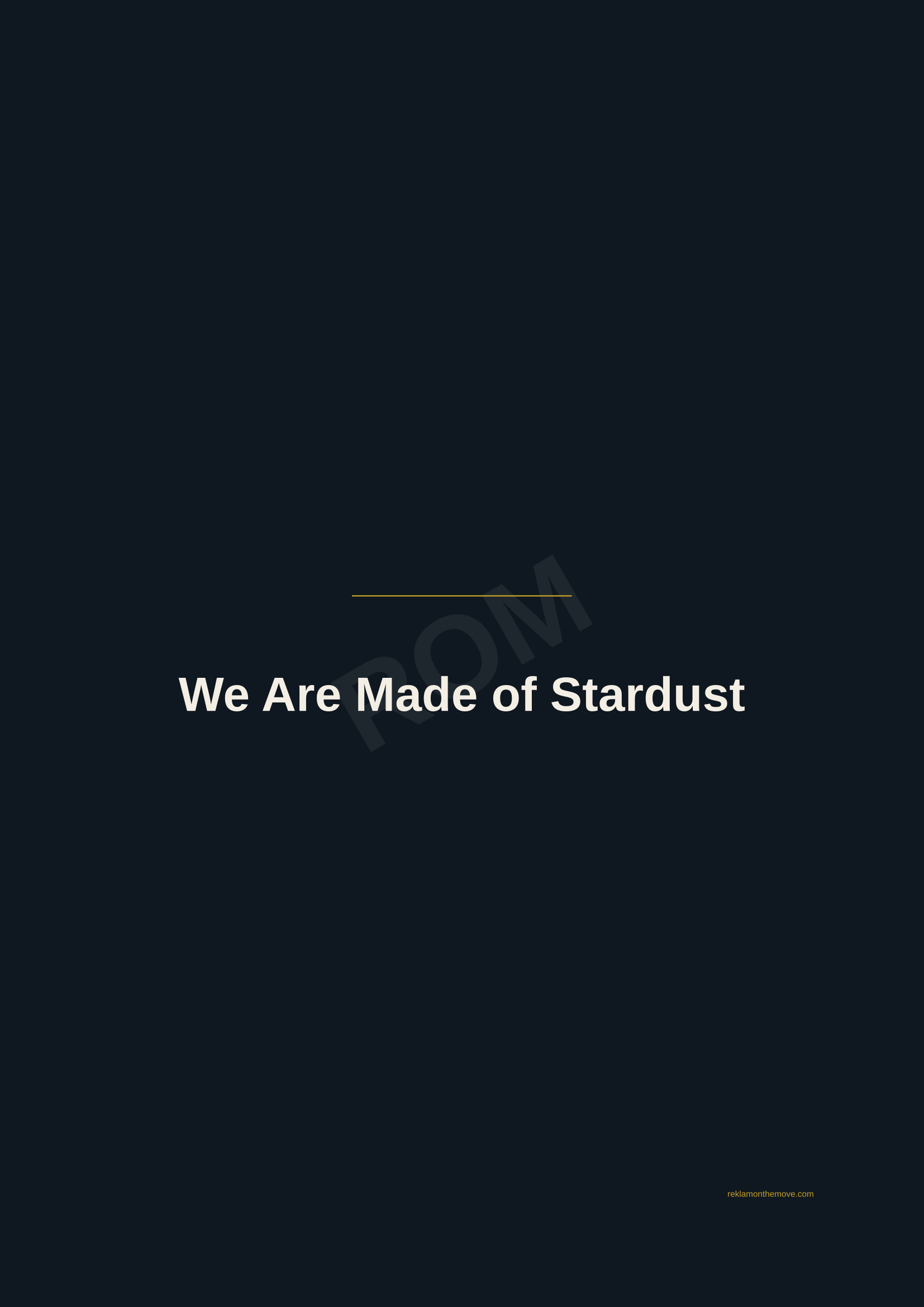 We Are Made of Stardust · Gece — ROM dijital ürün önizlemesi (filigranlı)
