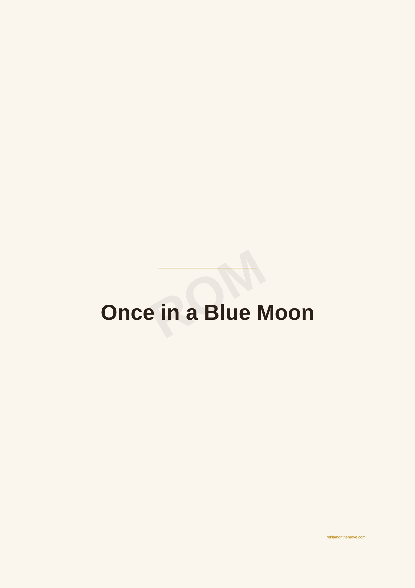 Once in a Blue Moon · Espresso — ROM dijital ürün önizlemesi (filigranlı)