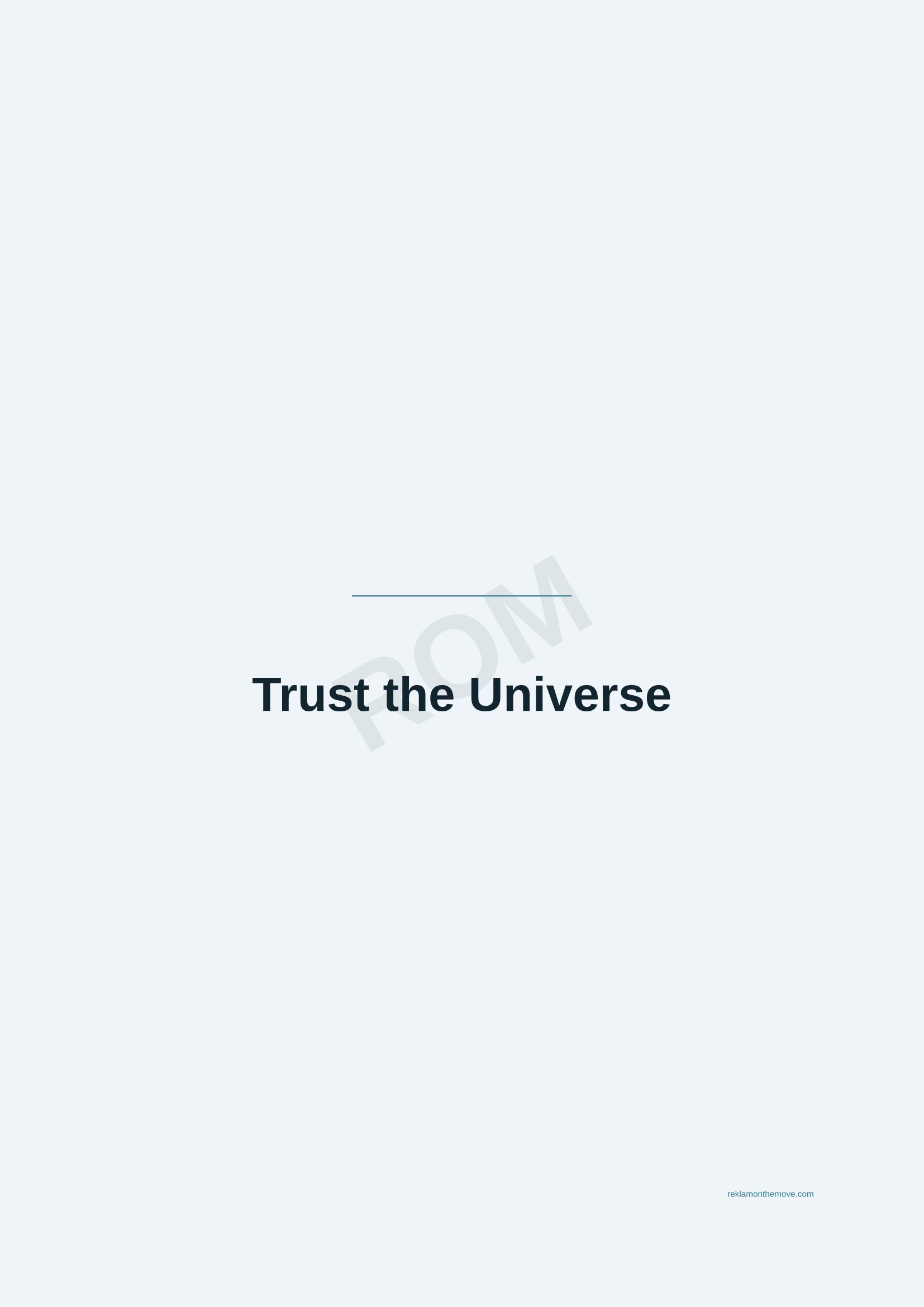 Trust the Universe · Okyanus — ROM dijital ürün önizlemesi (filigranlı)
