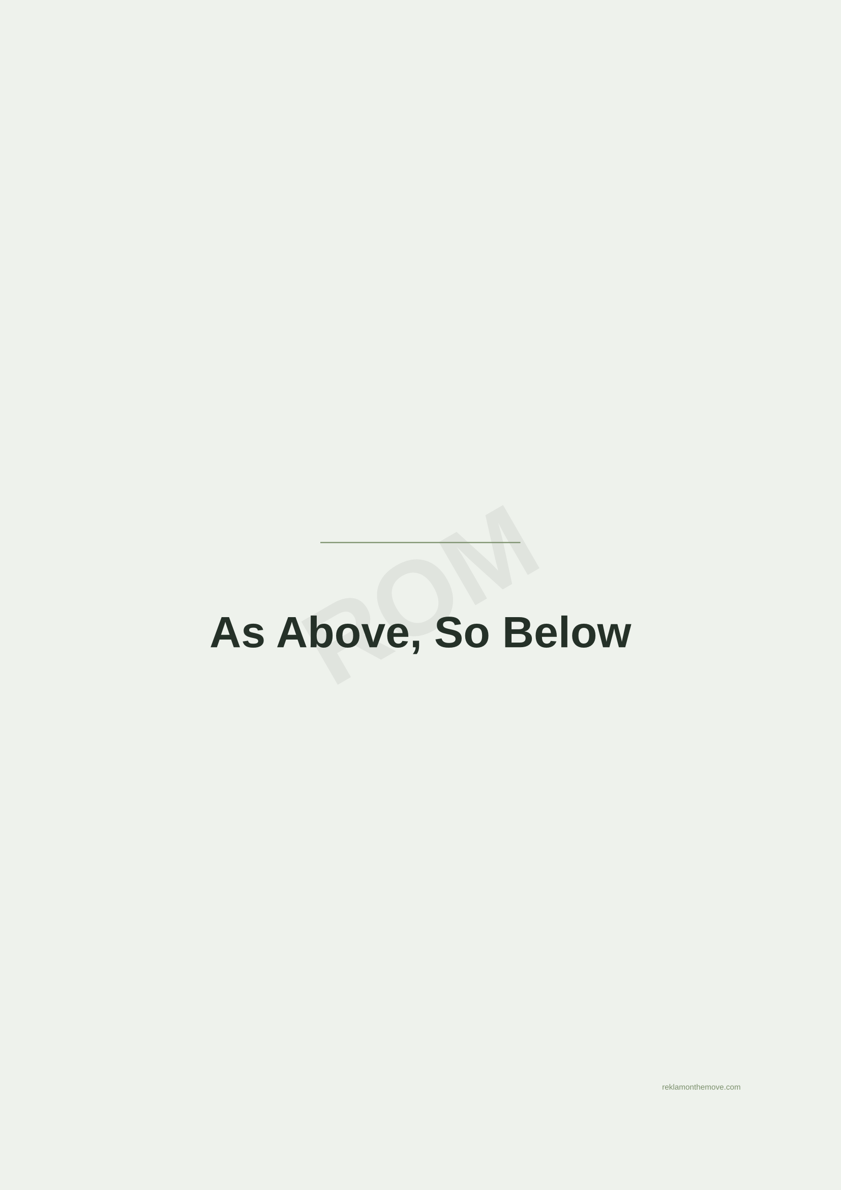 As Above, So Below · Adaçayı — ROM dijital ürün önizlemesi (filigranlı)