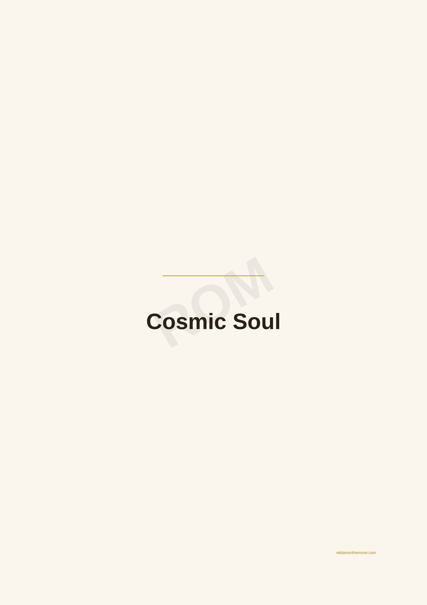 Cosmic Soul · Espresso — ROM dijital ürün önizlemesi (filigranlı)