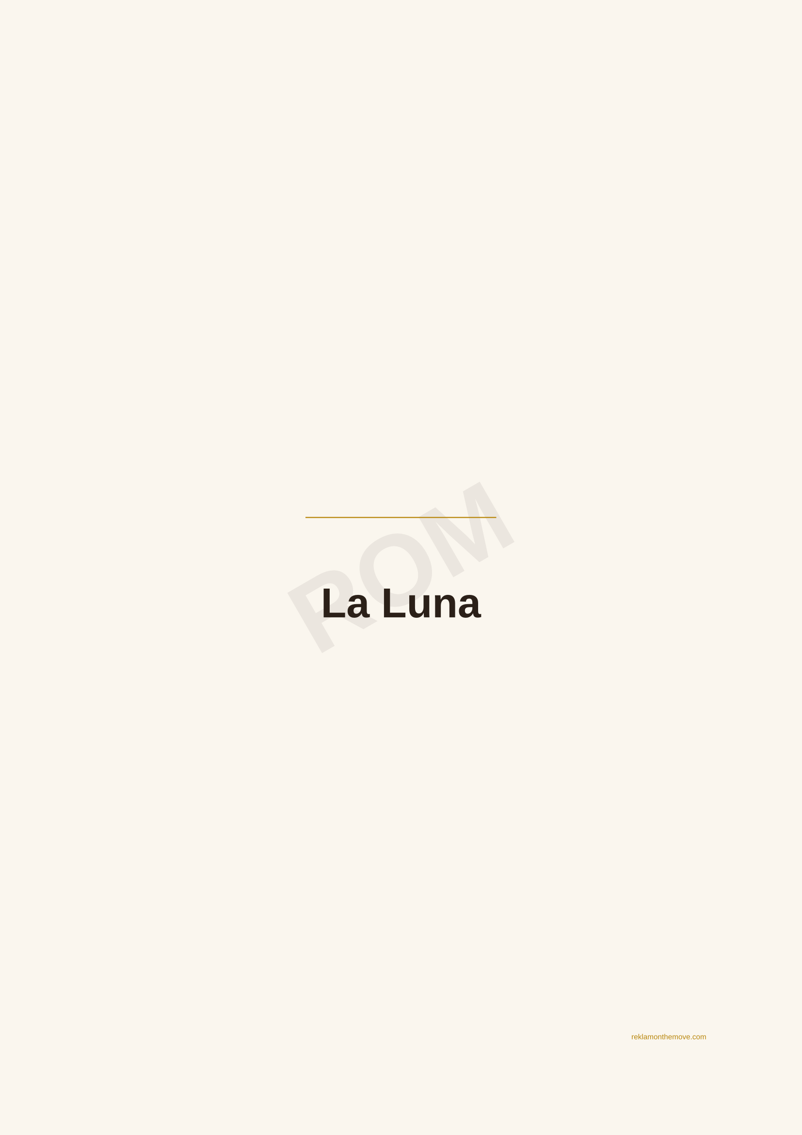 La Luna · Espresso — ROM dijital ürün önizlemesi (filigranlı)