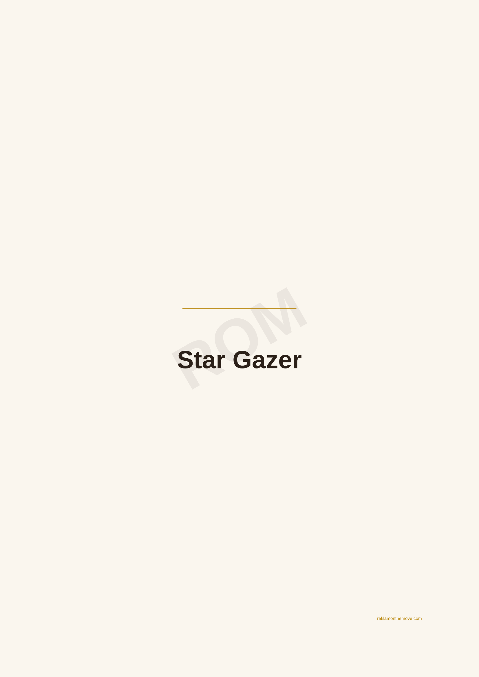 Star Gazer · Espresso — ROM dijital ürün önizlemesi (filigranlı)