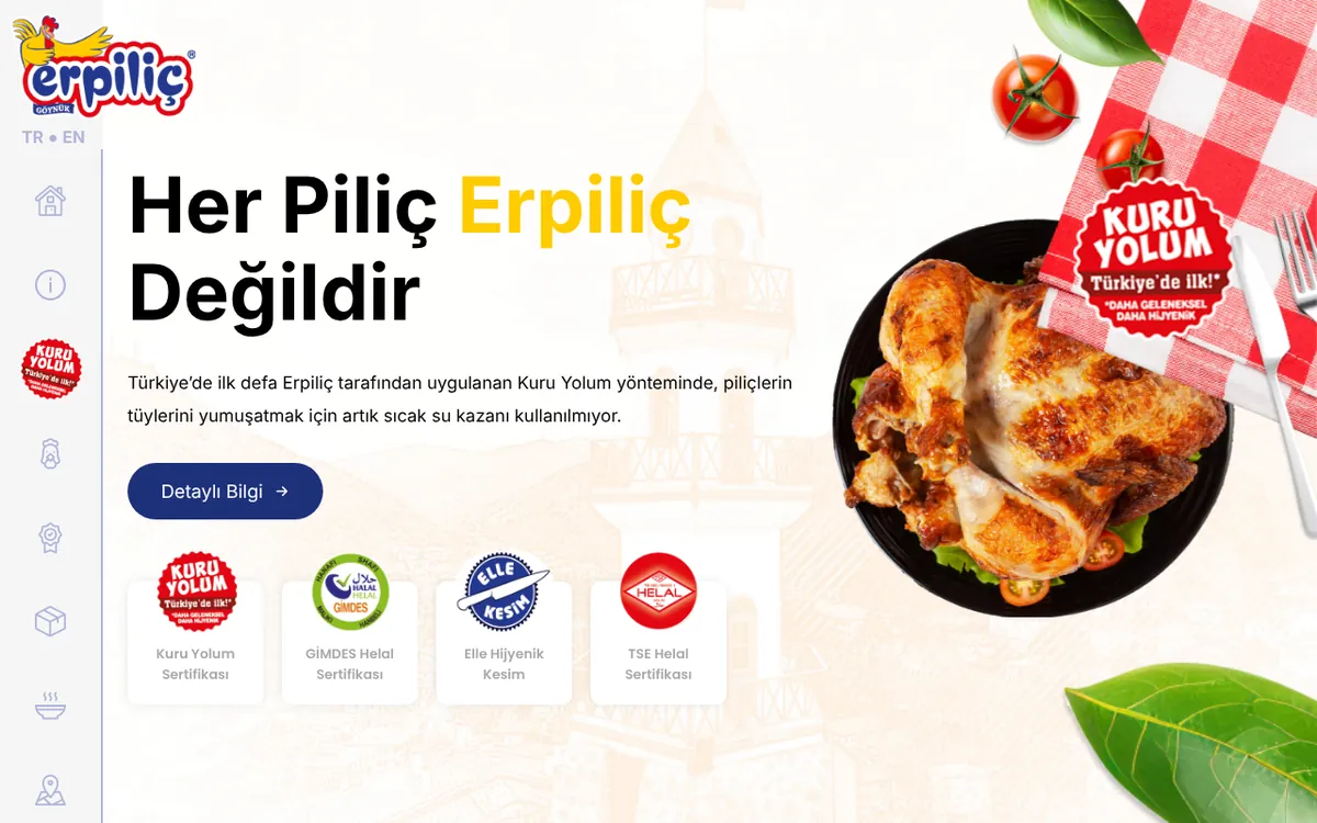 Erpiliç web sitesi ekran görüntüsü